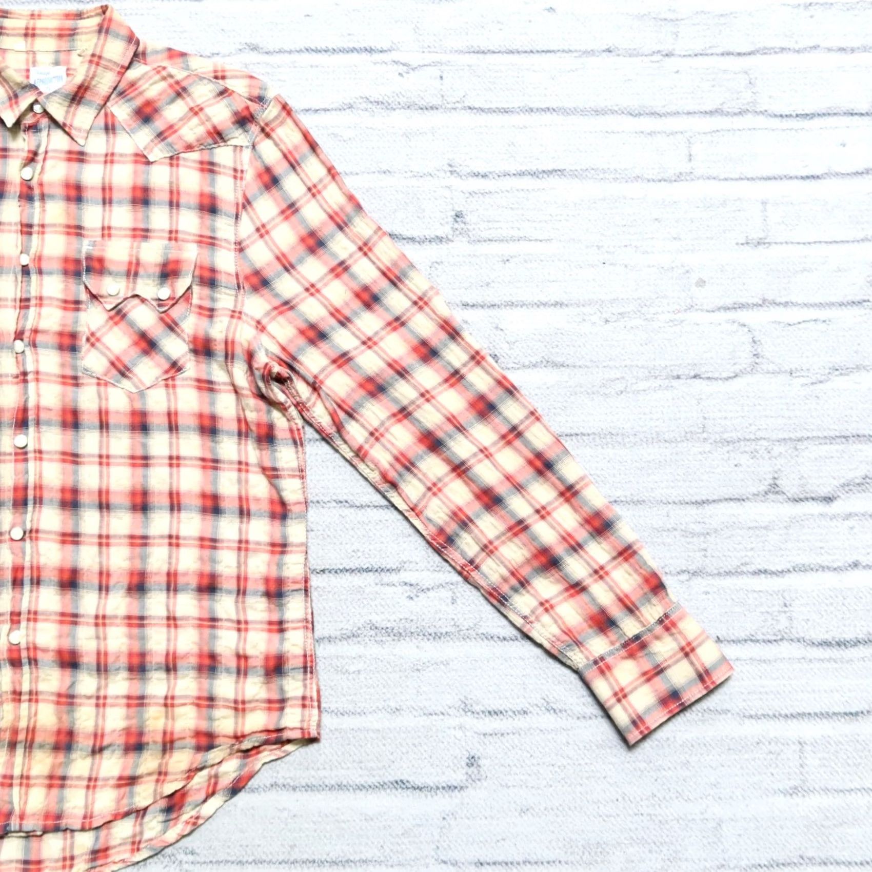 Levi's Levis Vintage Clothing Saw Tooth Plaid Western Shirt S Red Mens XS? Size US S / EU 44-46 / 1 - 6 Thumbnail