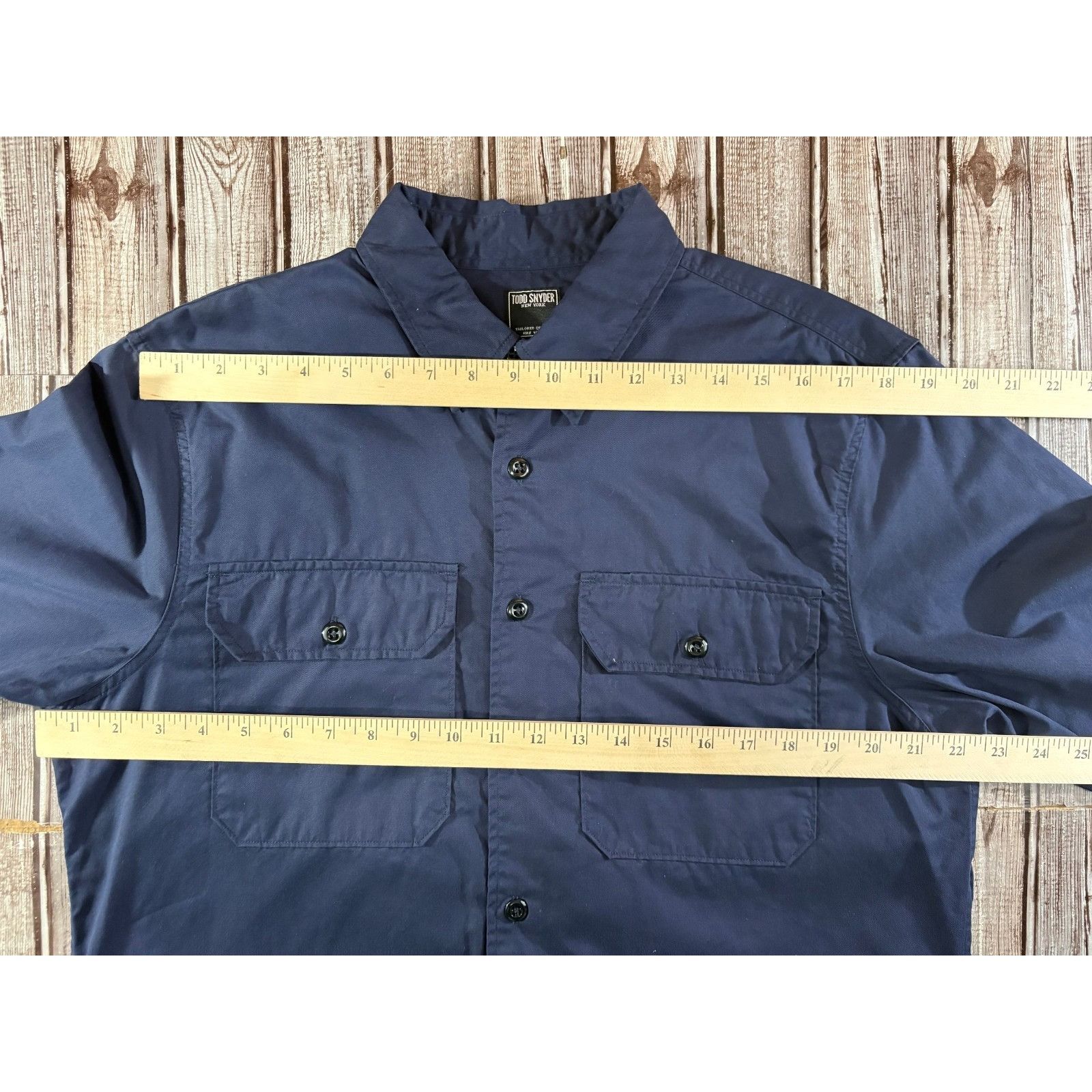 Todd Snyder Todd Snyder cotton button up overshirt size L color Navy Blu Size US L / EU 52-54 / 3 - 5 Thumbnail