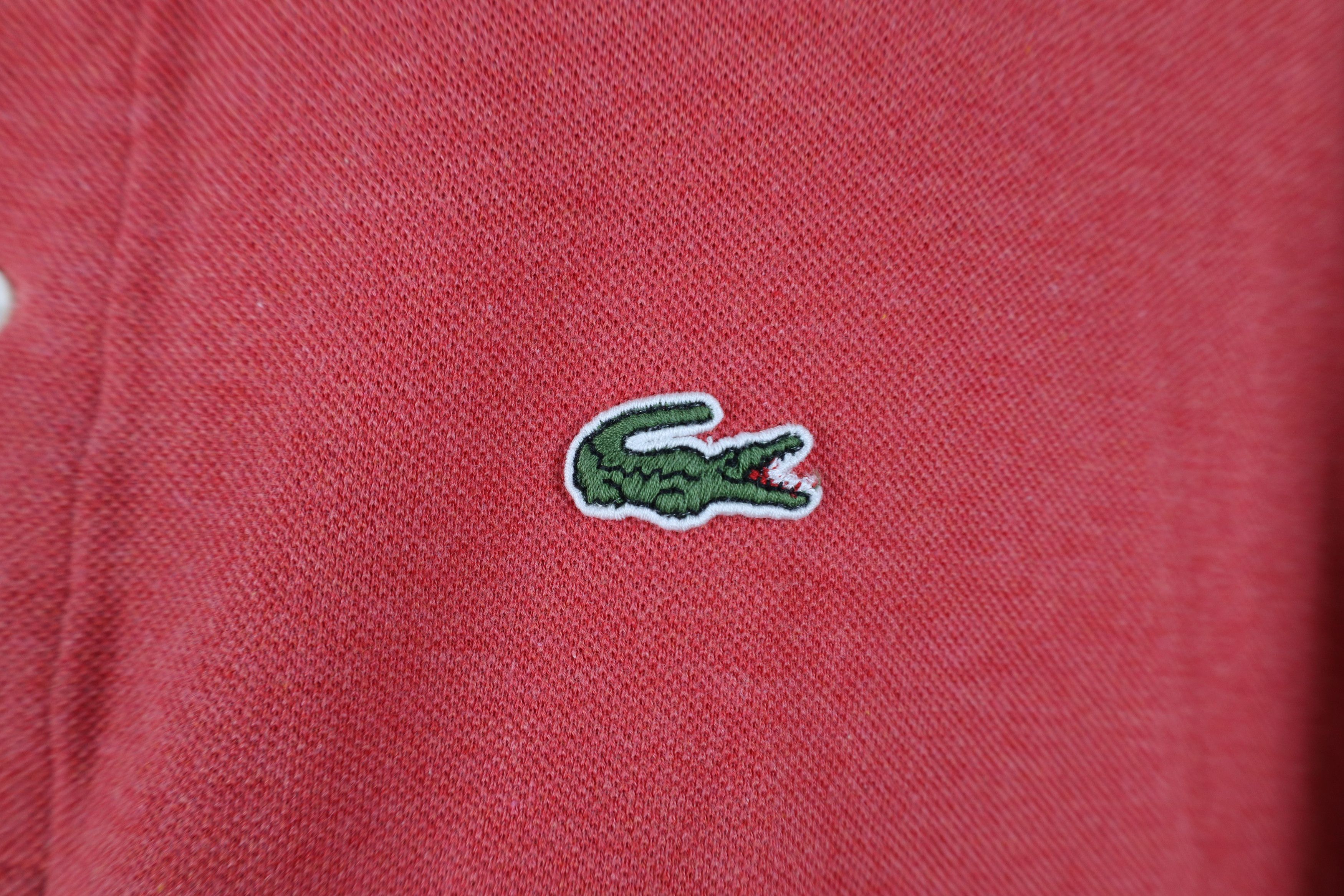 Lacoste Lacoste Faded Croc Logo Pique Cotton Golf Polo Shirt Red Size US XXL / EU 58 / 5 - 4 Thumbnail