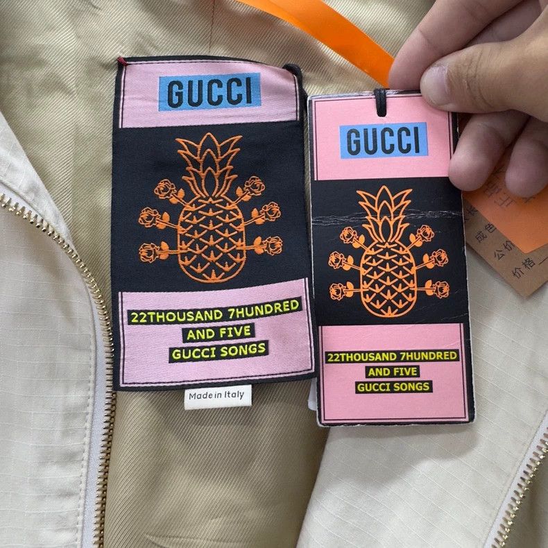 Gucci Gucci Pineapple embroidered stitched hooded jacket Size US M / EU 48-50 / 2 - 3 Thumbnail