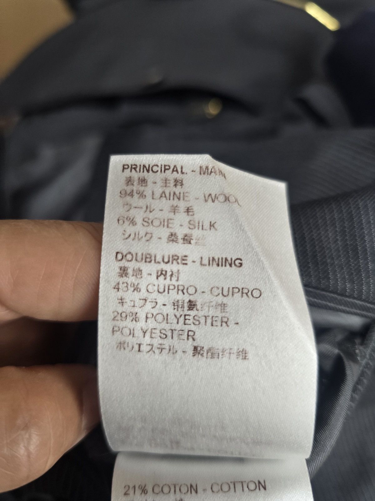 Louis Vuitton LOUIS VUITTON / Tailor Made Charcoal Stripe Suit / 50 Size 40R - 13 Thumbnail