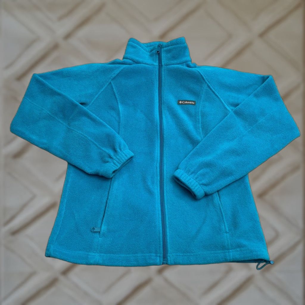 Vintage Columbia Benton Springs Fleece Jacket Womens Medium Blue Full Zip Outdoor Hiking Jacket Size M / US 6-8 / IT 42-44 - 1 Thumbnail