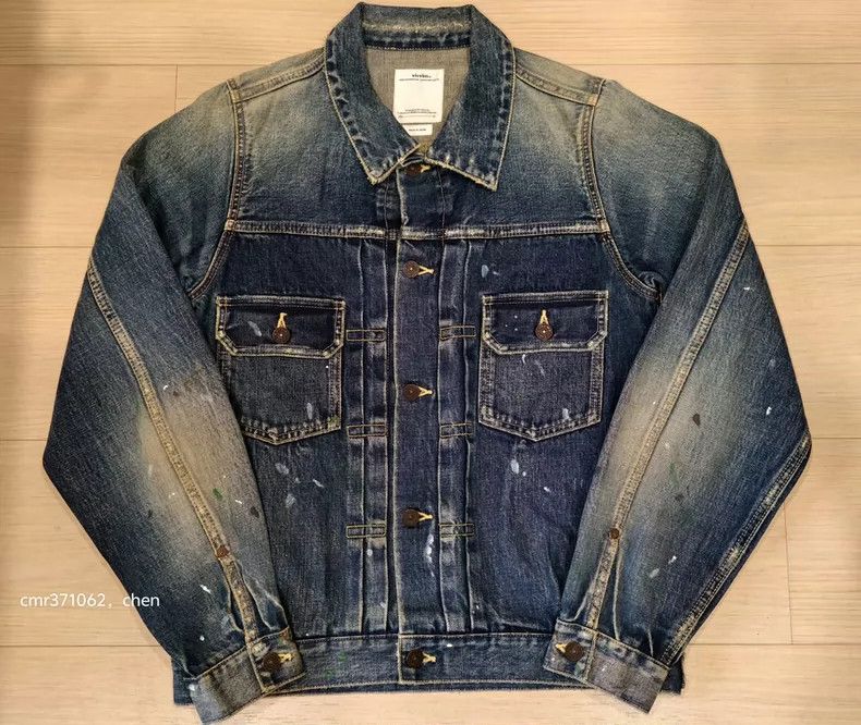 Visvim VISVIM Jumbo Damaged Denim Jacket 18AW Size US S / EU 44-46 / 1 - 1 Thumbnail