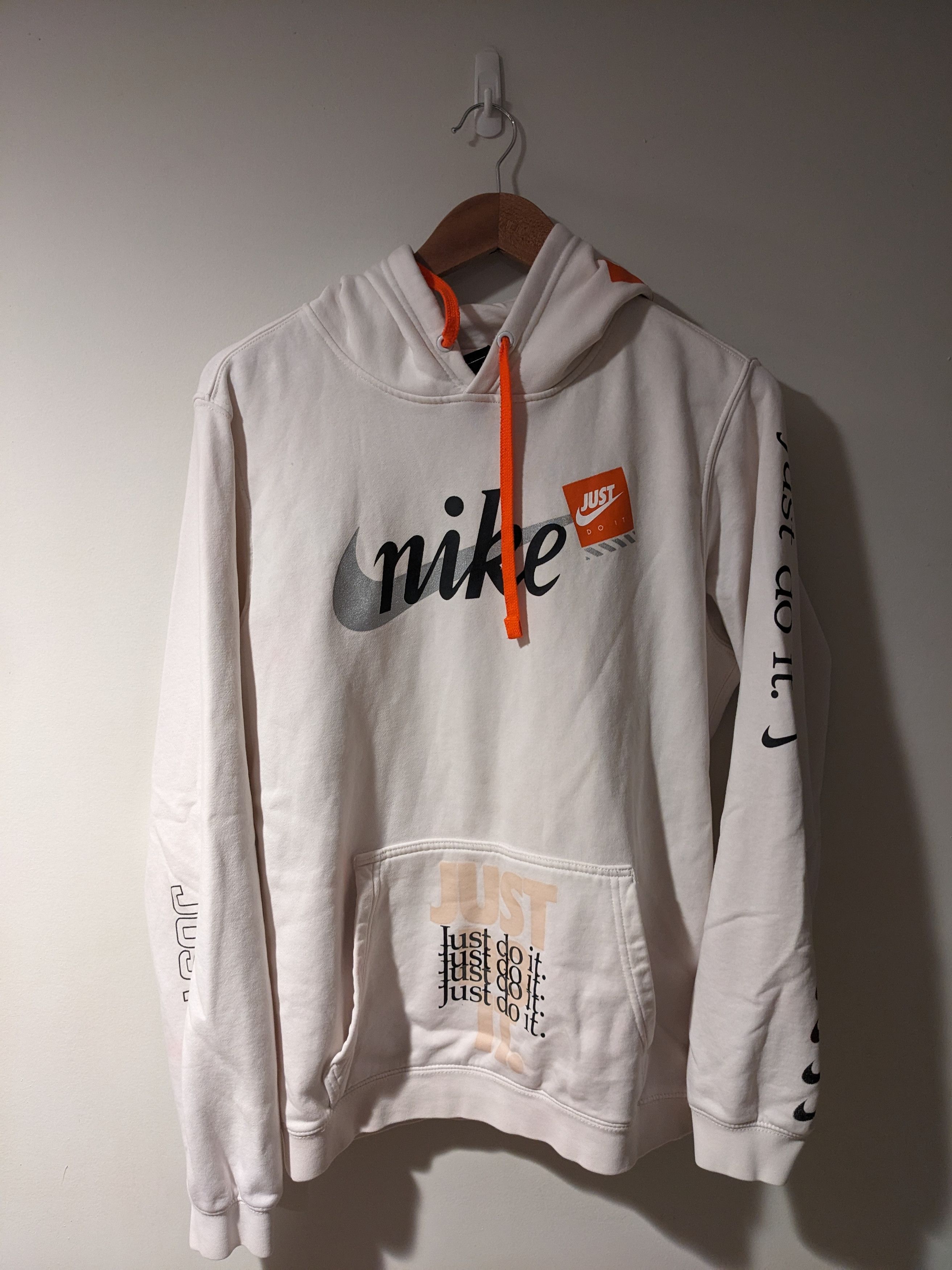 Designer × Nike Vintage 2010's Nike Off-White Inspired Beige Small Hoodie Size US S / EU 44-46 / 1 - 1 Thumbnail
