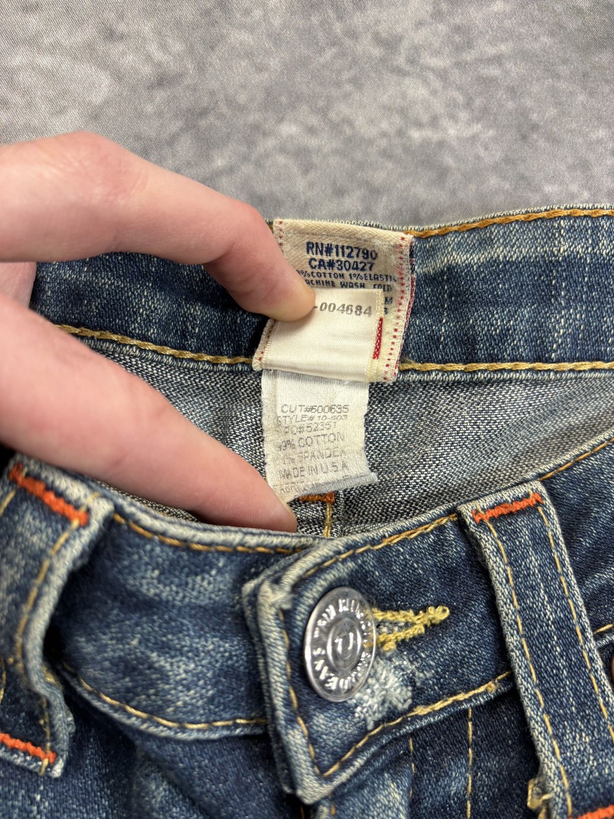 True Religion 2000s True Religion Jeans Made in USA Vintage Denim Pants 27 Size 30" / US 8 / IT 44 - 11 Thumbnail