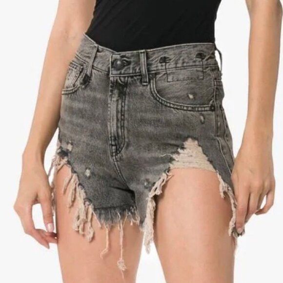 R13 R13 Black Shredded Slouch Short - 30", NWTs 🇮🇹 Size 30" / US 8 / IT 44 - 4 Thumbnail
