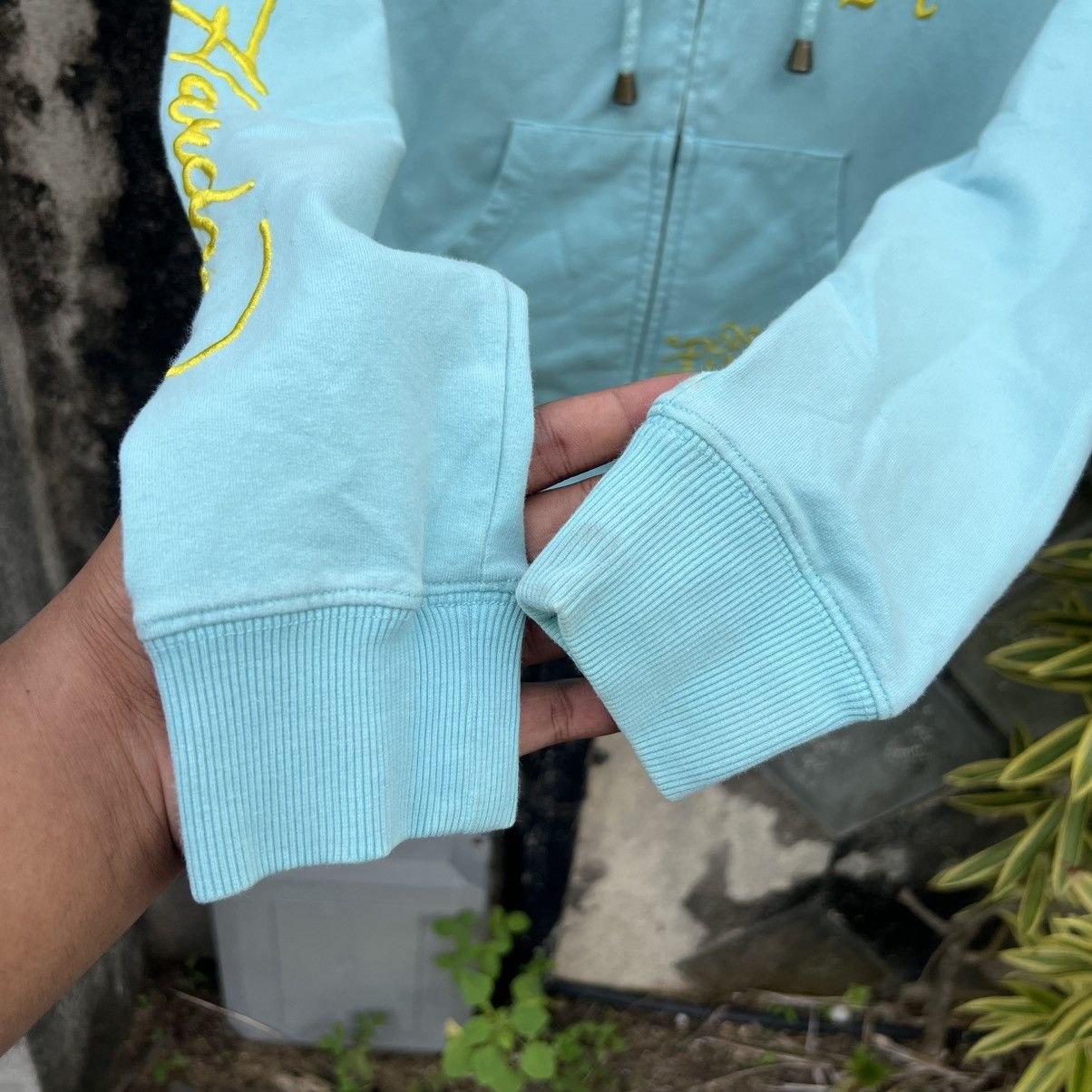 Ed Hardy “ED HARDY” NEON BLUE ZIP UP HOODIE Size XS / US 0-2 / IT 36-38 - 8 Thumbnail