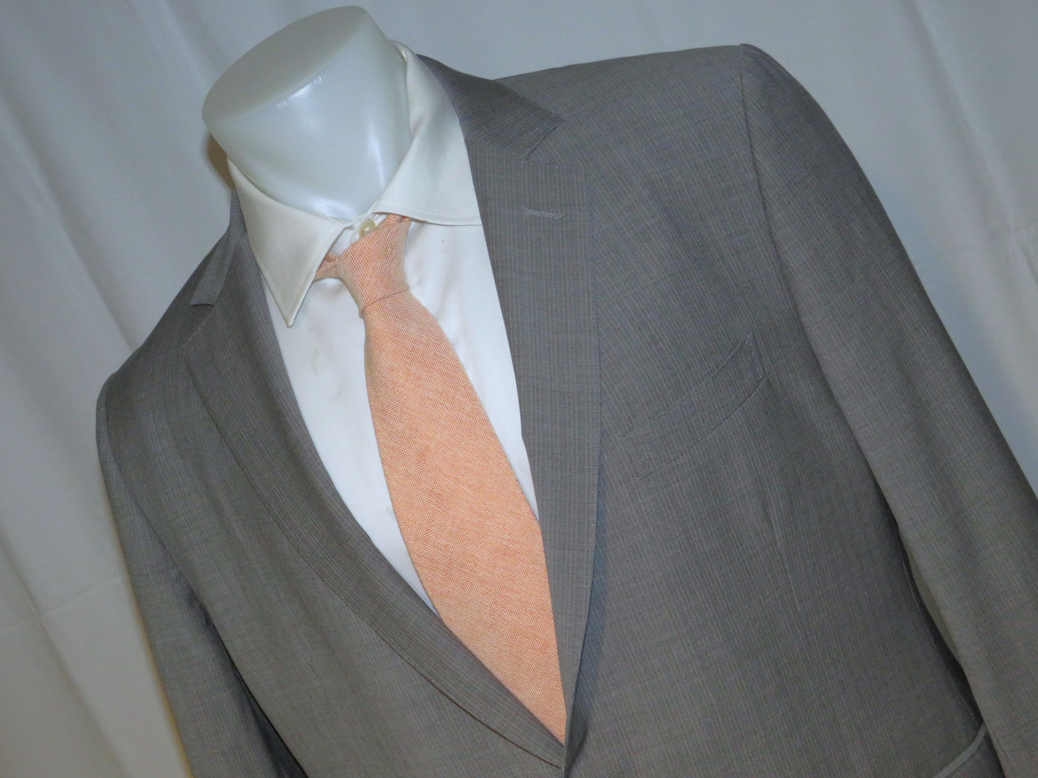 Brooks Brothers 1818 Fitzgerald Drago Gray Striped Two Button Suit 46R Size 46R - 7 Thumbnail