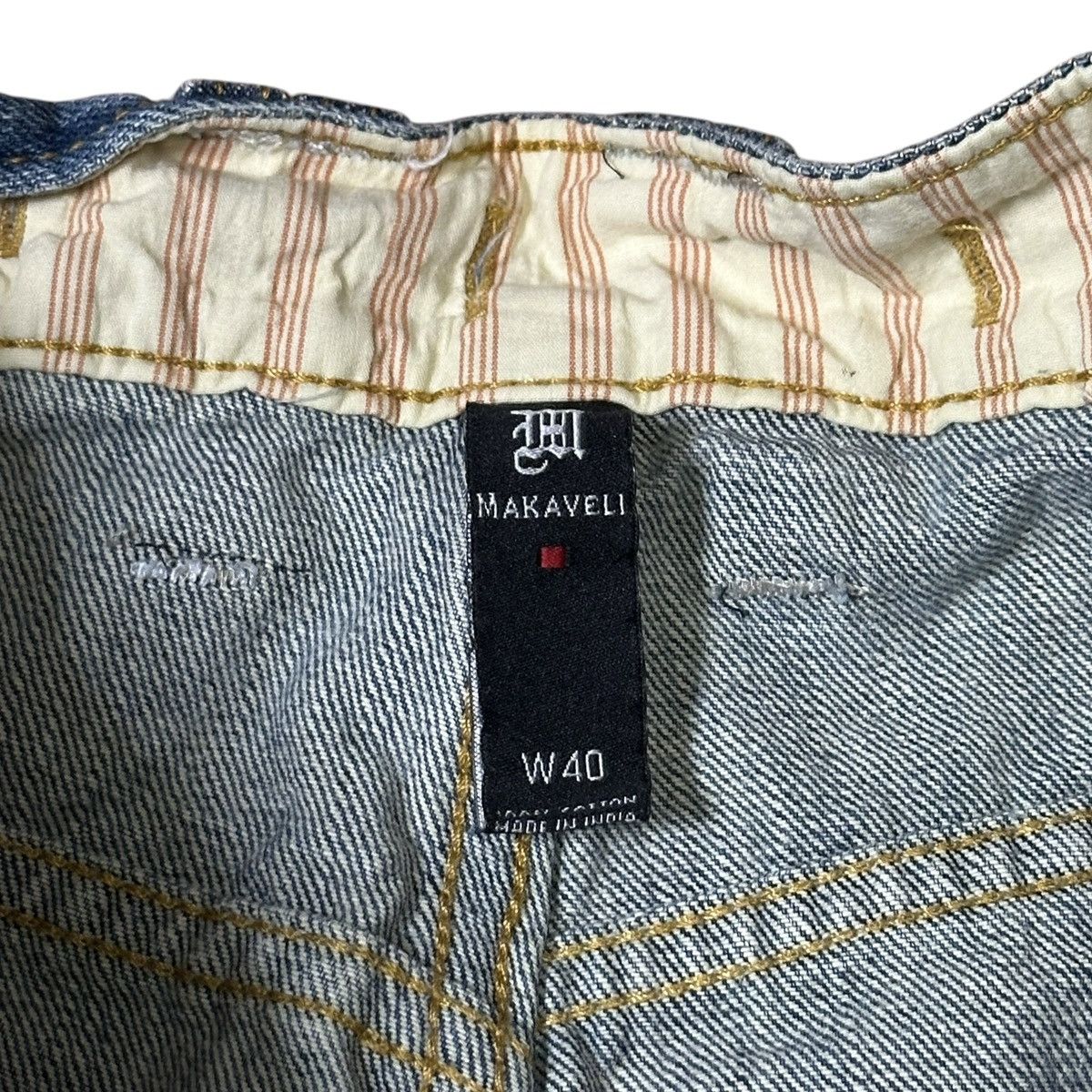 Makaveli × Vintage Vintage Makaveli Tupac Shakur Hip Hop Jeans Shorts 40 Y2K Size US 40 / EU 56 - 8 Thumbnail