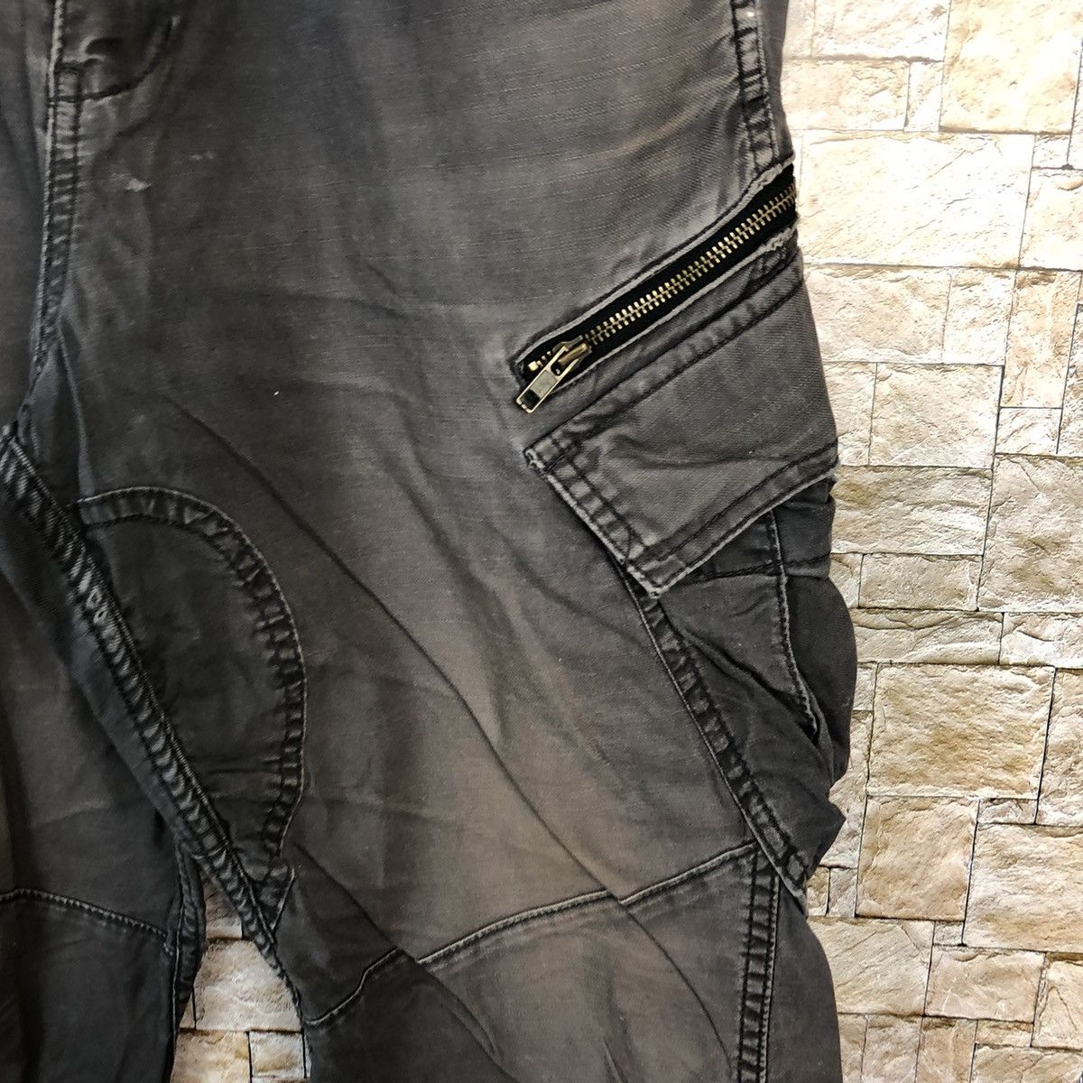Japanese Brand Flash Report Brown Cargo Multipocket Pants #A351 Size US 34 / EU 50 - 11 Thumbnail