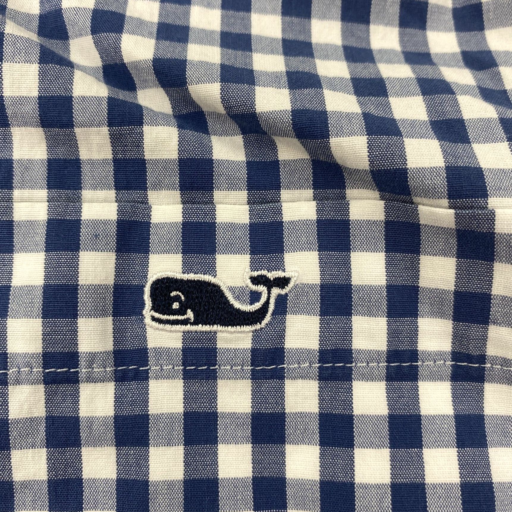 Vineyard Vines Vineyard Vines Shirt Mens Small Blue Gingham Classic Fit Tucker Whale Shirt Size US S / EU 44-46 / 1 - 3 Thumbnail
