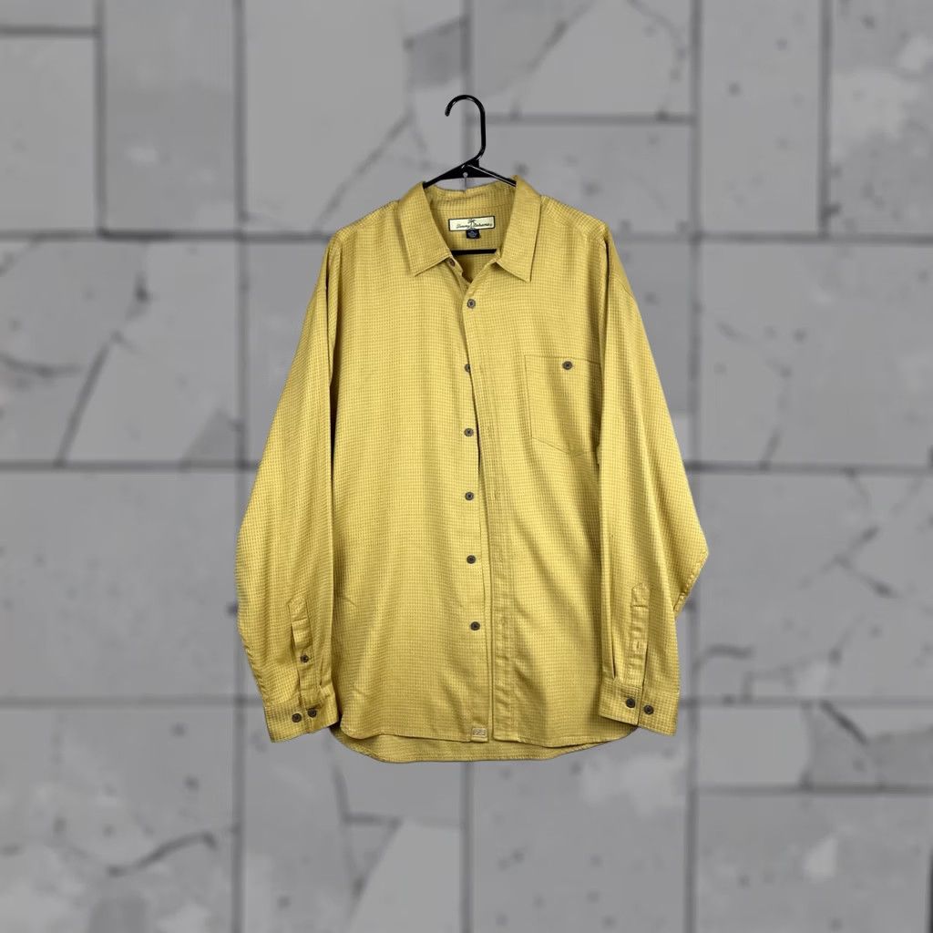 Tommy Bahama Tommy Bahama Shirt Mens XL Yellow Check Silk Long Sleeve Casual Button Front Size US XL / EU 56 / 4 - 1 Thumbnail