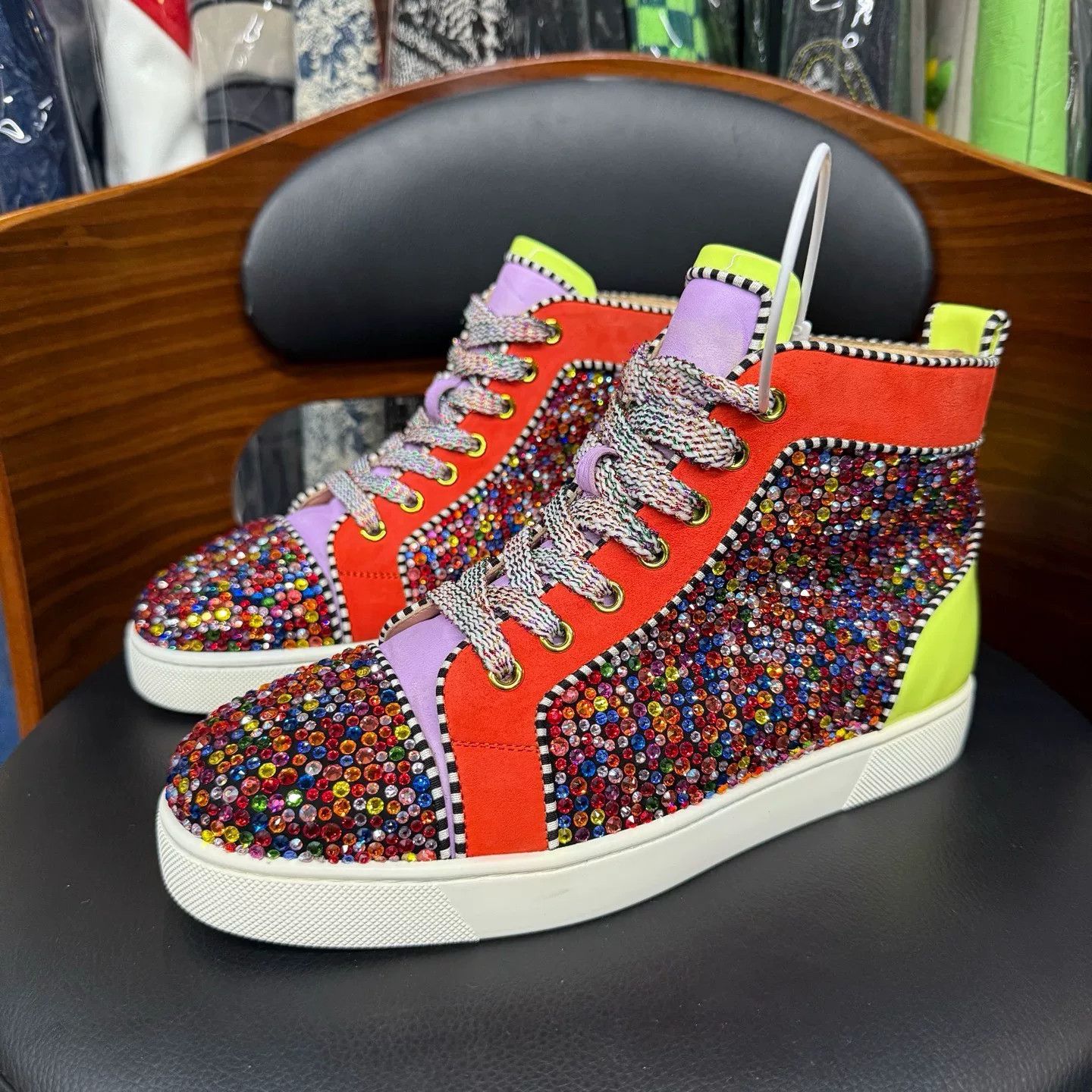 Christian Louboutin Christian Louboutin Multi Hitop Sneakers 38 Women Size US 7.5 / IT 37.5 - 1 Thumbnail
