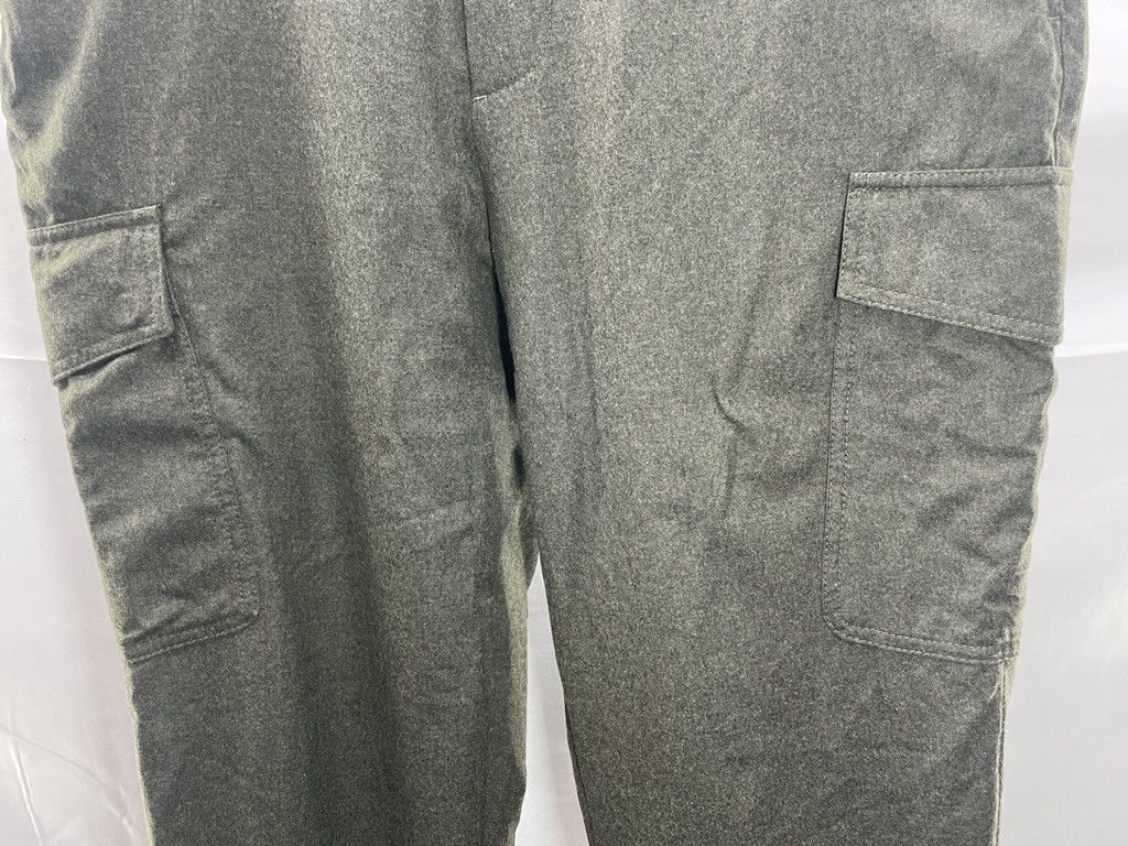 Brunello Cucinelli BRUNELLO CUCINELLI Green Flannel Wool Flat Front Cargo Pants Size US 36 / EU 52 - 3 Thumbnail