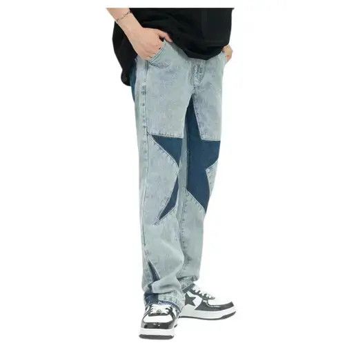 VIBE STAR Embroidery Stacked Denim Jeans Size US 32 / EU 48 - 4 Thumbnail