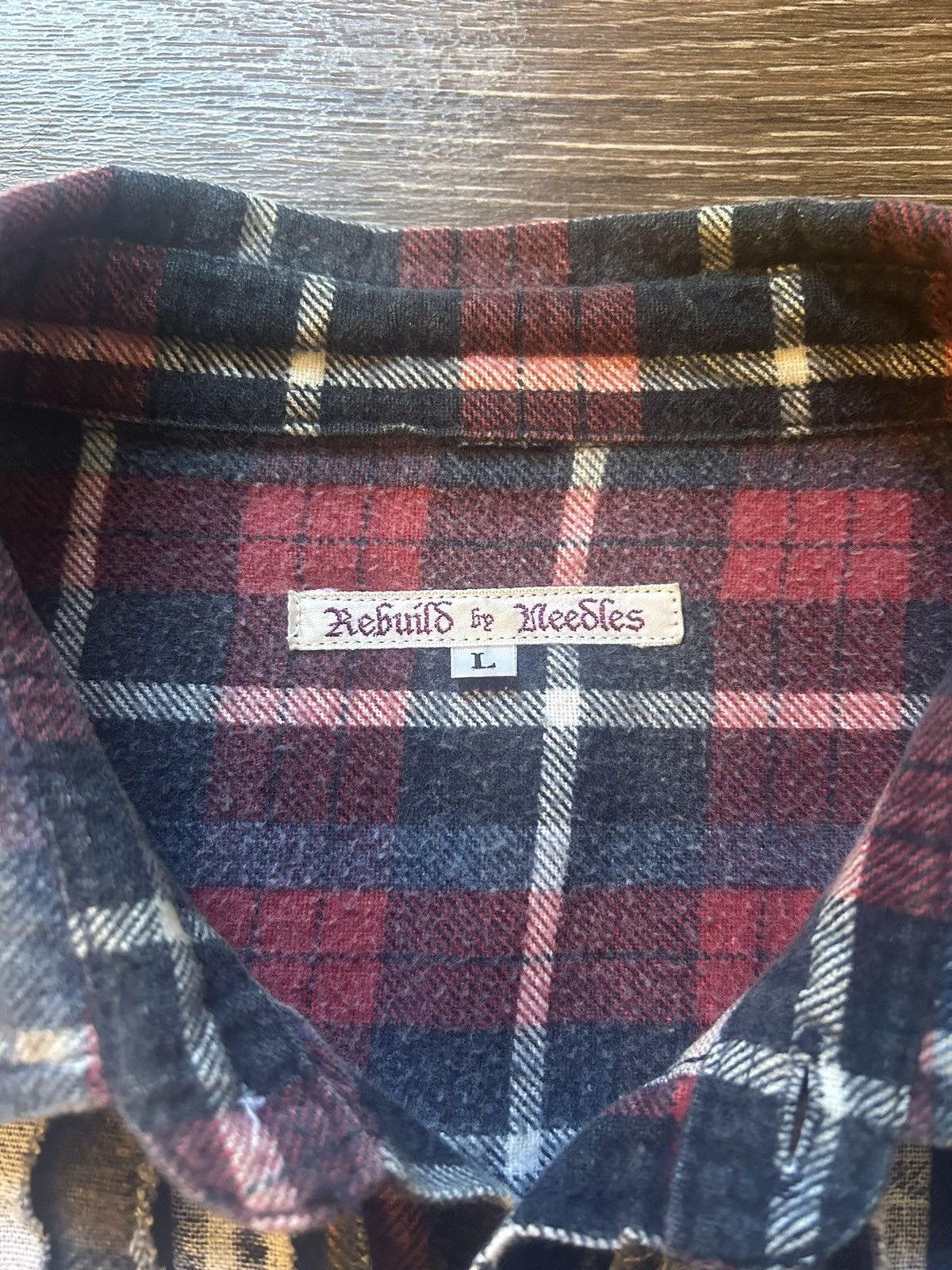 Needles × Nepenthes Needles Rebuild Ribbon Cut Flannel Shirt Size US L / EU 52-54 / 3 - 5 Thumbnail
