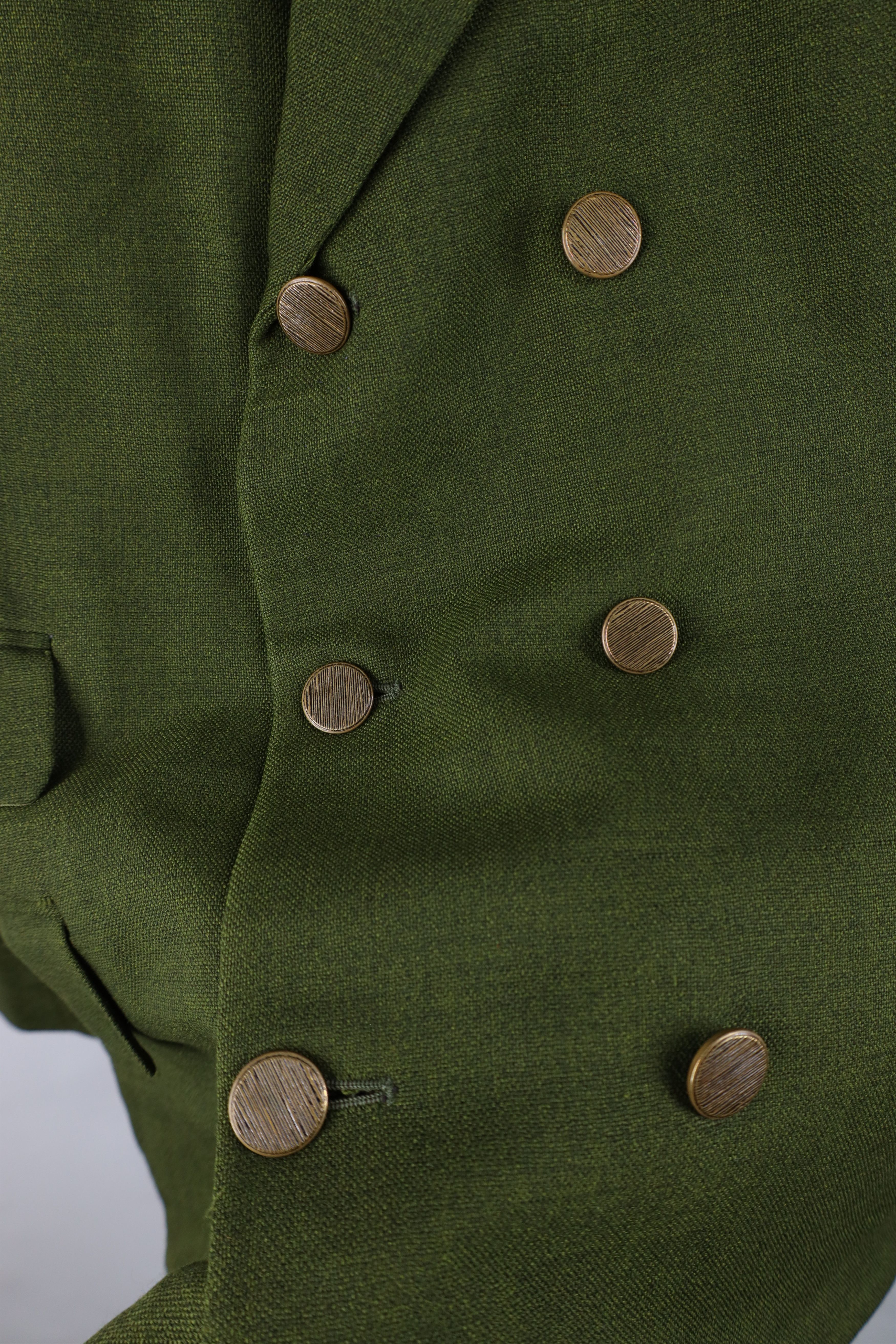 Vintage Vintage 50s 60s Macys Breasted Blazer Suit Jacket Green USA Size US XXL / EU 58 / 5 - 4 Thumbnail