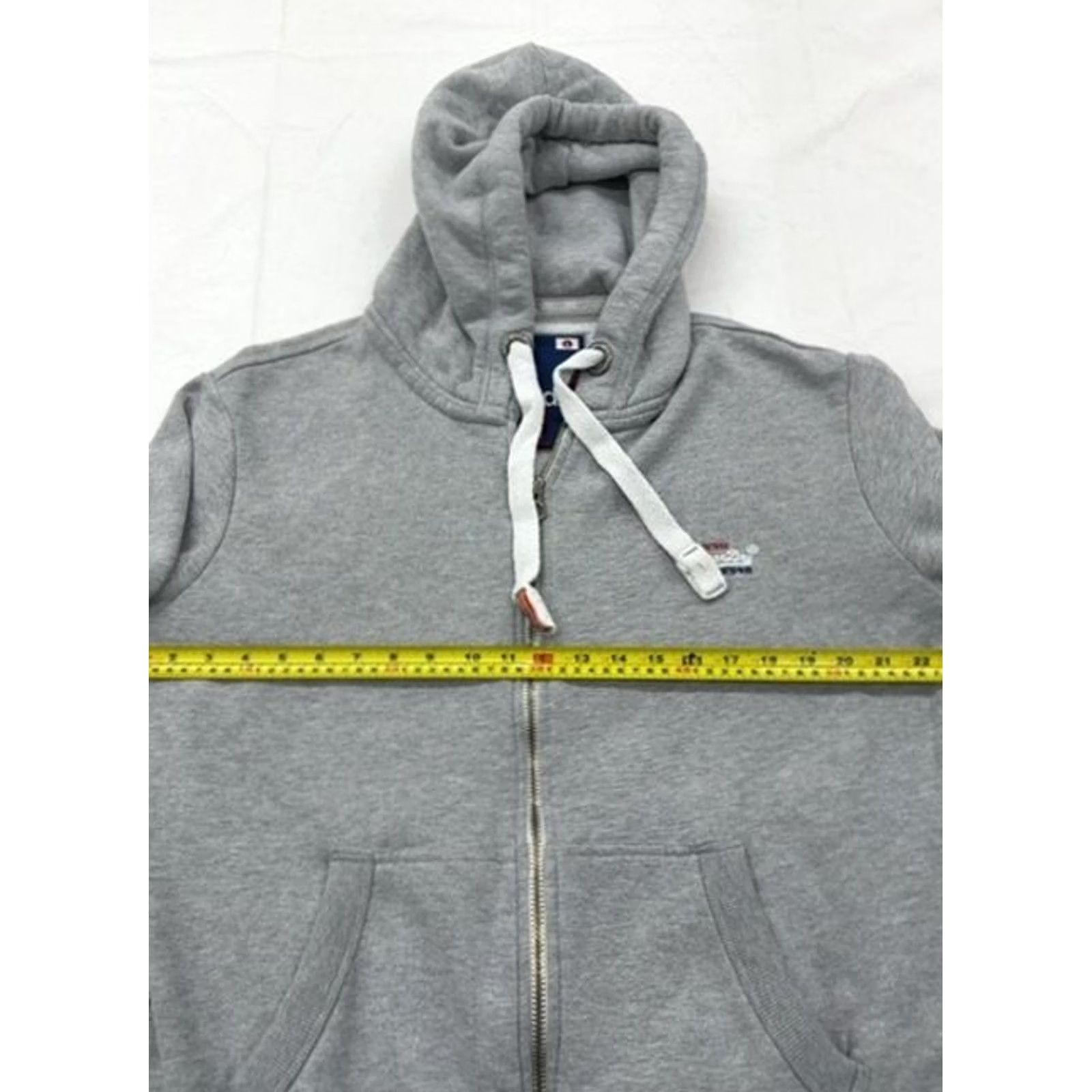 Superdry Superdry Zip Hoodie Mens L Orange Label Grey Cotton Blend Size US L / EU 52-54 / 3 - 7 Thumbnail