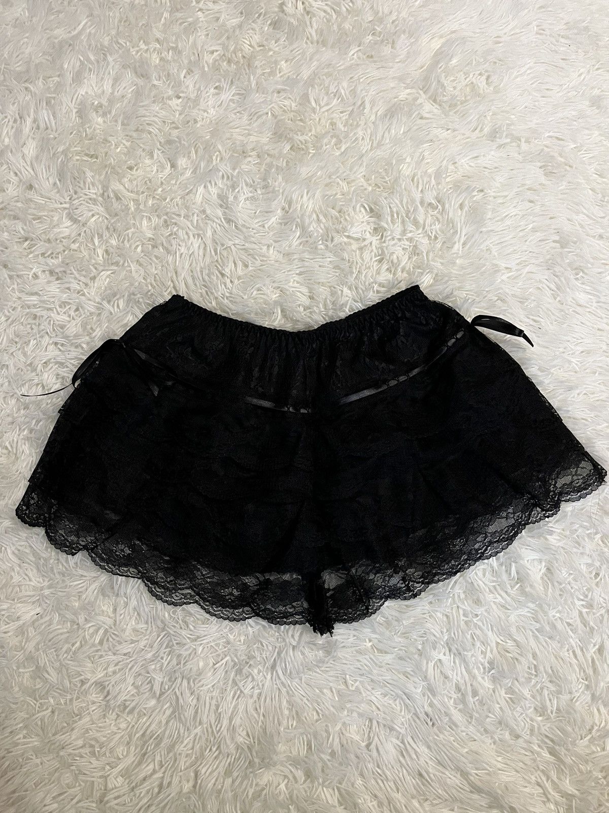 Japanese Brand × Vintage Lace ruffled short Size 26" / US 2 / IT 38 - 1 Thumbnail