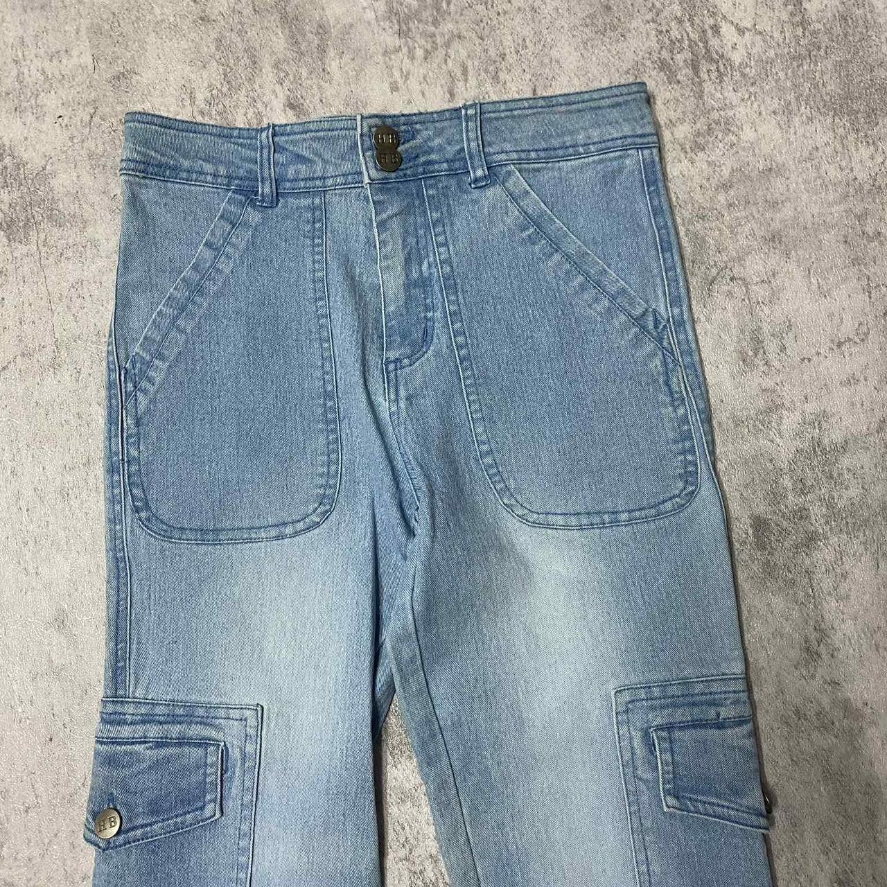 Other Light wash denim bootcut cargo jeans #cargojeans Size 26" / US 2 / IT 38 - 2 Thumbnail