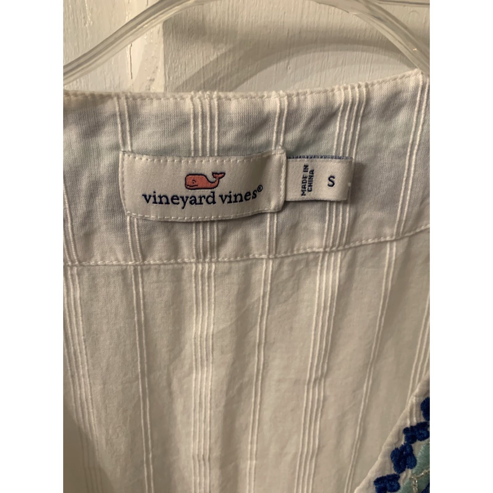 Vineyard Vines Vineyard Vines Cover-Up Adult Size S White Cotton Embroidered Striped Maxi Beach Womens Size S / US 4 / IT 40 - 2 Thumbnail