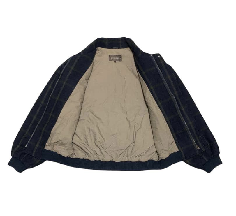 Calvin Klein Vintage Calvin Klein Plaid Wool Bomber Jacket Size US L / EU 52-54 / 3 - 2 Thumbnail