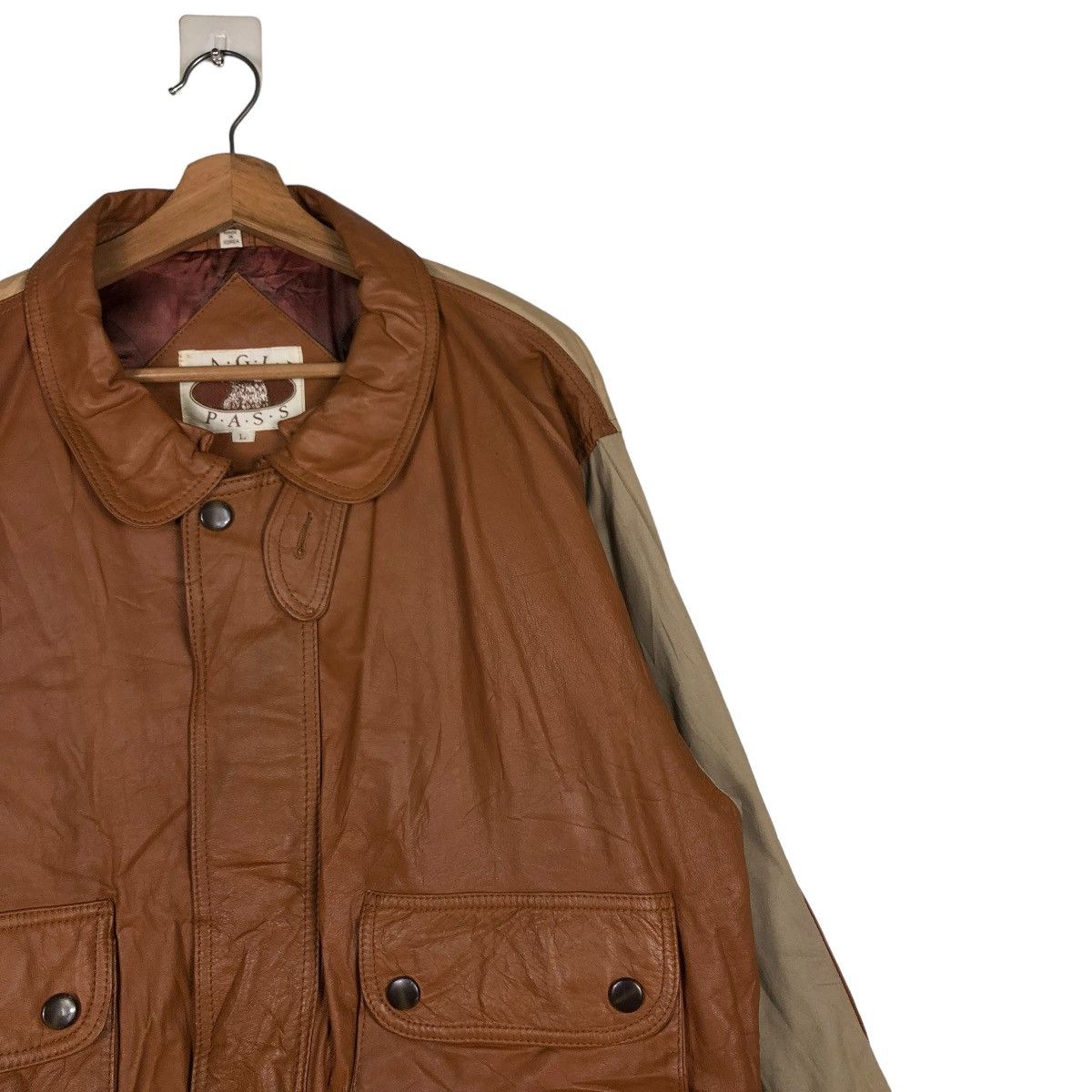 Japanese Brand 🔥VINTAGE BIKER LEATHER JACKET EAGLE PASS ISSEY MIYAKE Size US L / EU 52-54 / 3 - 8 Thumbnail