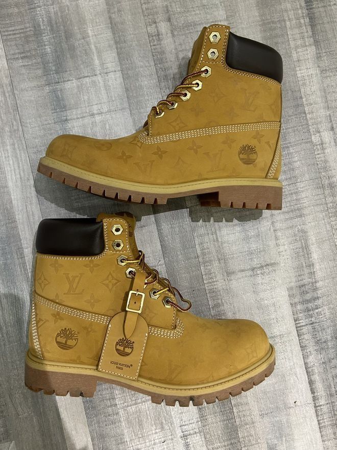 Louis Vuitton × Timberland Ankle Boots Size US 9.5 / EU 42-43 - 18 Thumbnail