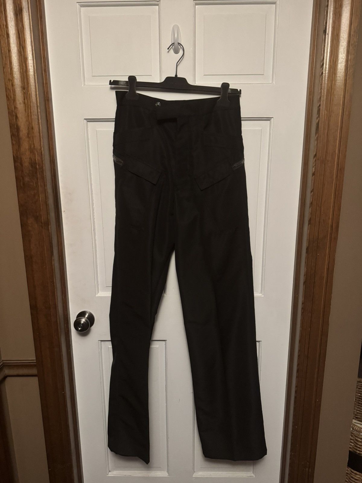 Rick Owens Rick Owens Black Tailored Flat Cargo Pants Size US 29 - 2 Thumbnail