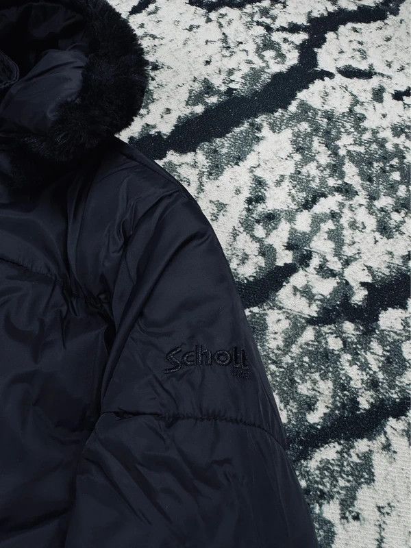 Schott Schott insulated down jacket black logo XL usa Size US XL / EU 56 / 4 - 4 Thumbnail