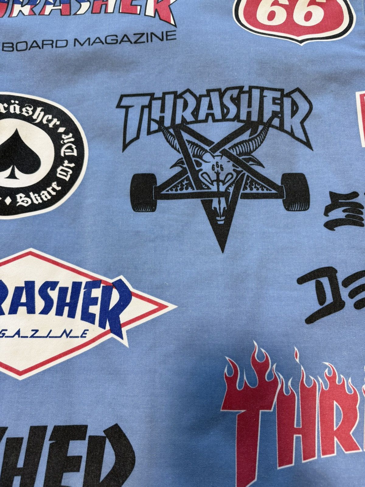 Supreme × Thrasher SS2016 Supreme Thrasher Work Zip Up Jacket Blue Size US L / EU 52-54 / 3 - 4 Thumbnail