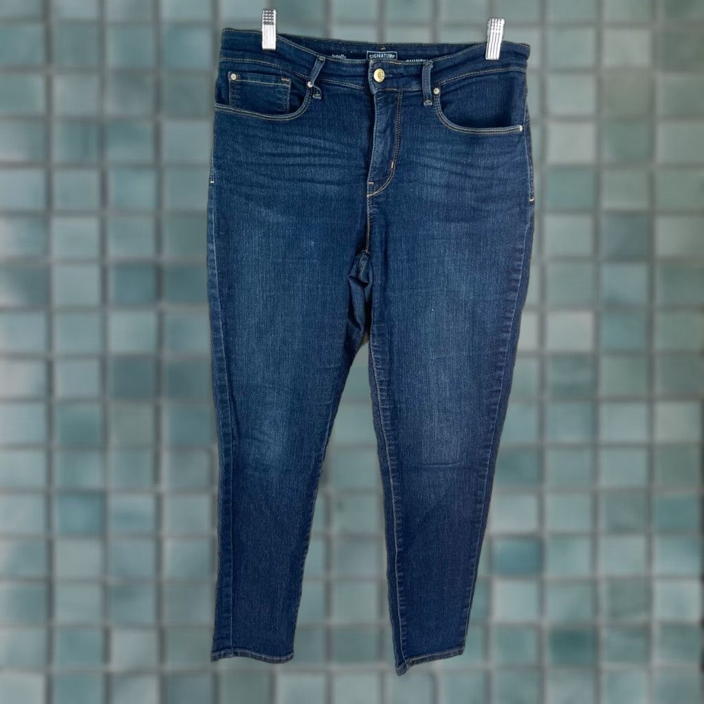 Levi's Levi's Signature Jeans Women Skinny Straight Fit Denim 30 Blue 30x27 5-Pocket Logo Belt Loops Size 30" / US 8 / IT 44 - 1 Thumbnail