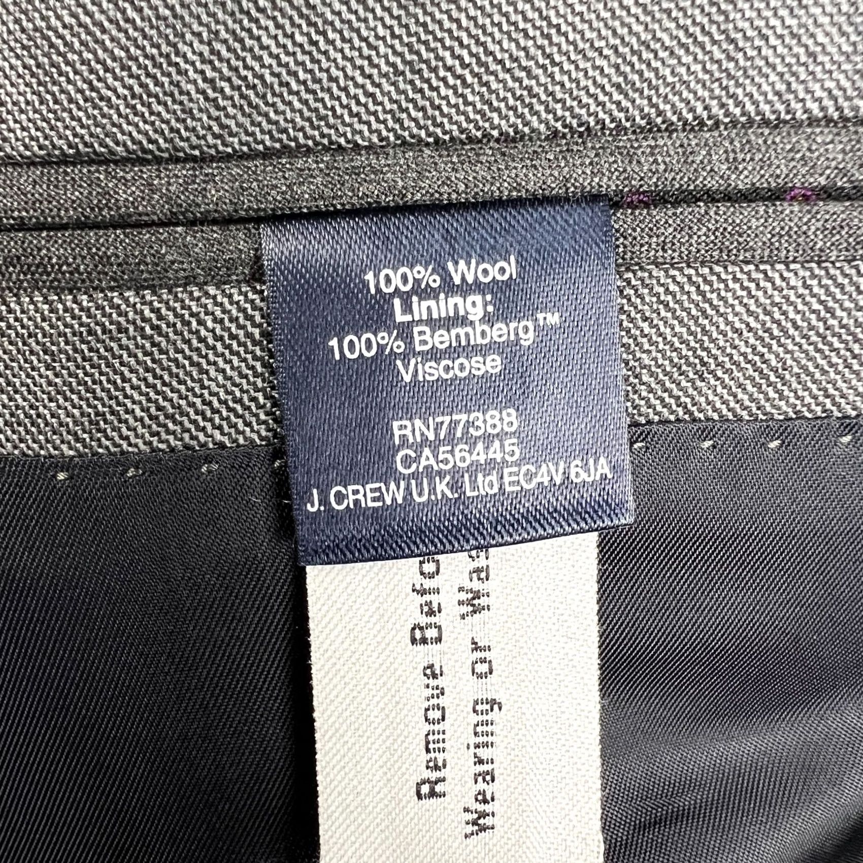 J.Crew J.CREW Ludlow Tollegno 1900 Wool Sport Coat Blazer Mens 42R Grey Suit Jacket Size 42R - 5 Thumbnail