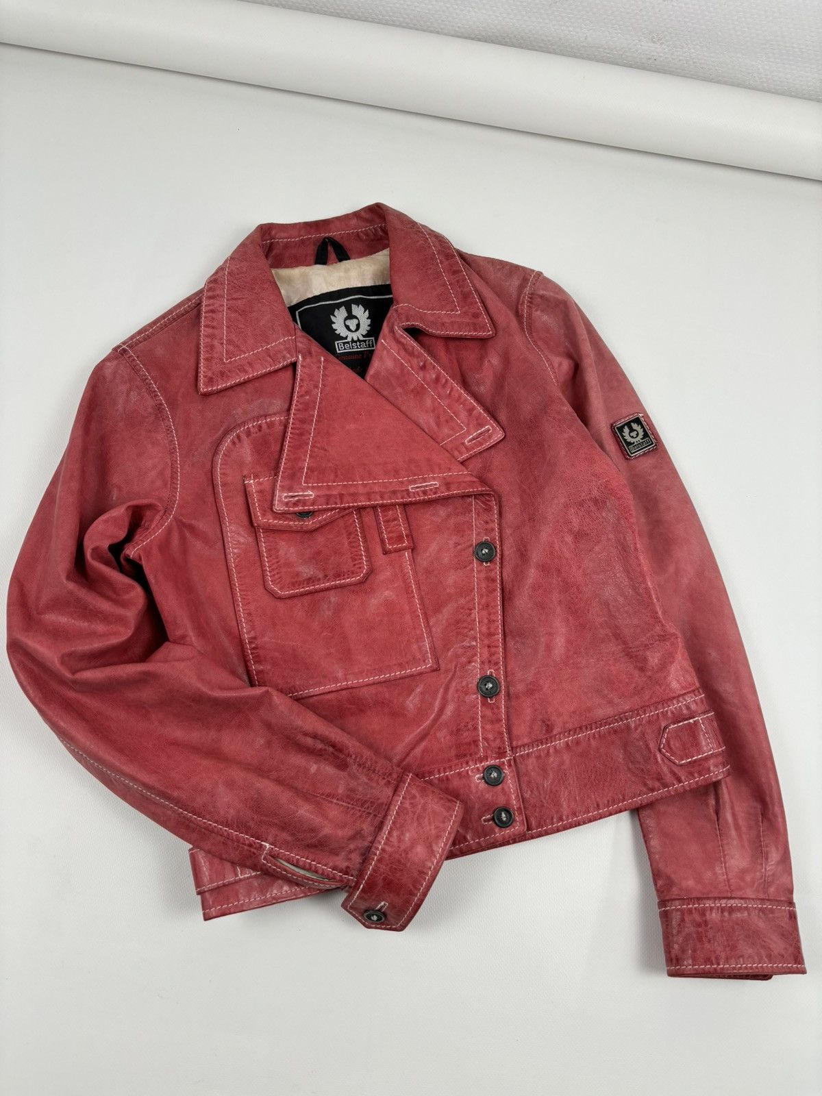 Belstaff RARE VTG BELSTAFF 'The Aviator' Leather Red Jacket Biker Coat Flight Bomber 42 Size M / US 6-8 / IT 42-44 - 3 Thumbnail