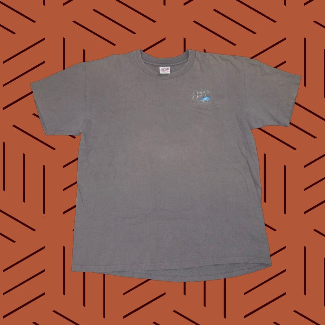 Anvil VINTAGE Anvil Dolphin Quest T-Shirt Men's XL Gray Embroidered USA Size US XL / EU 56 / 4 - 1 Thumbnail