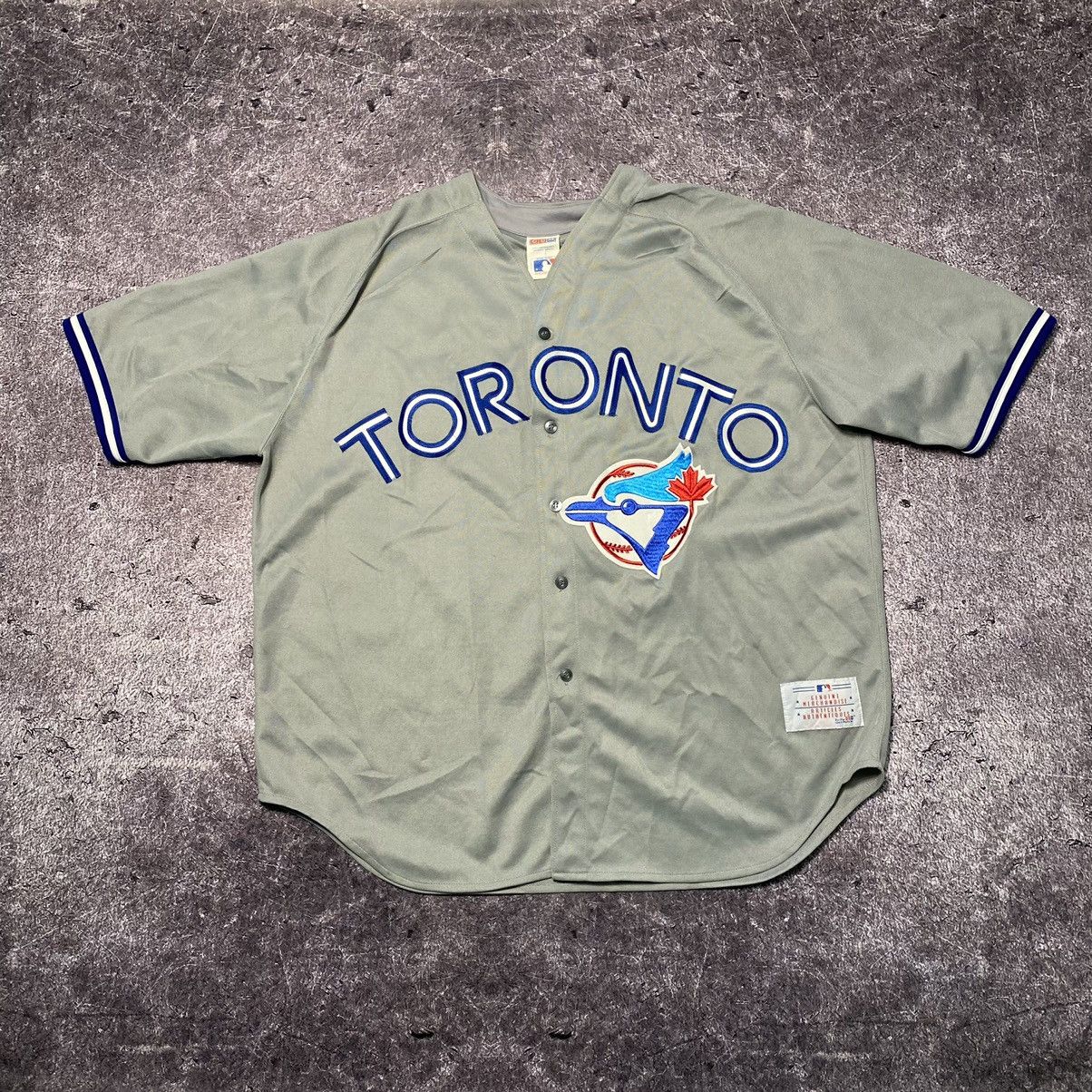 Image of Hockey Jersey x Jersey Vintage Toronto Blue Jays Mlb Ccm Jersey in Grey, Men's (Size XL)