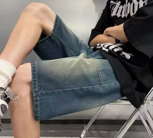 Japanese Brand Kikuchi x Mei Retro style washed straight leg denim shorts Size US 31 - 7 Thumbnail