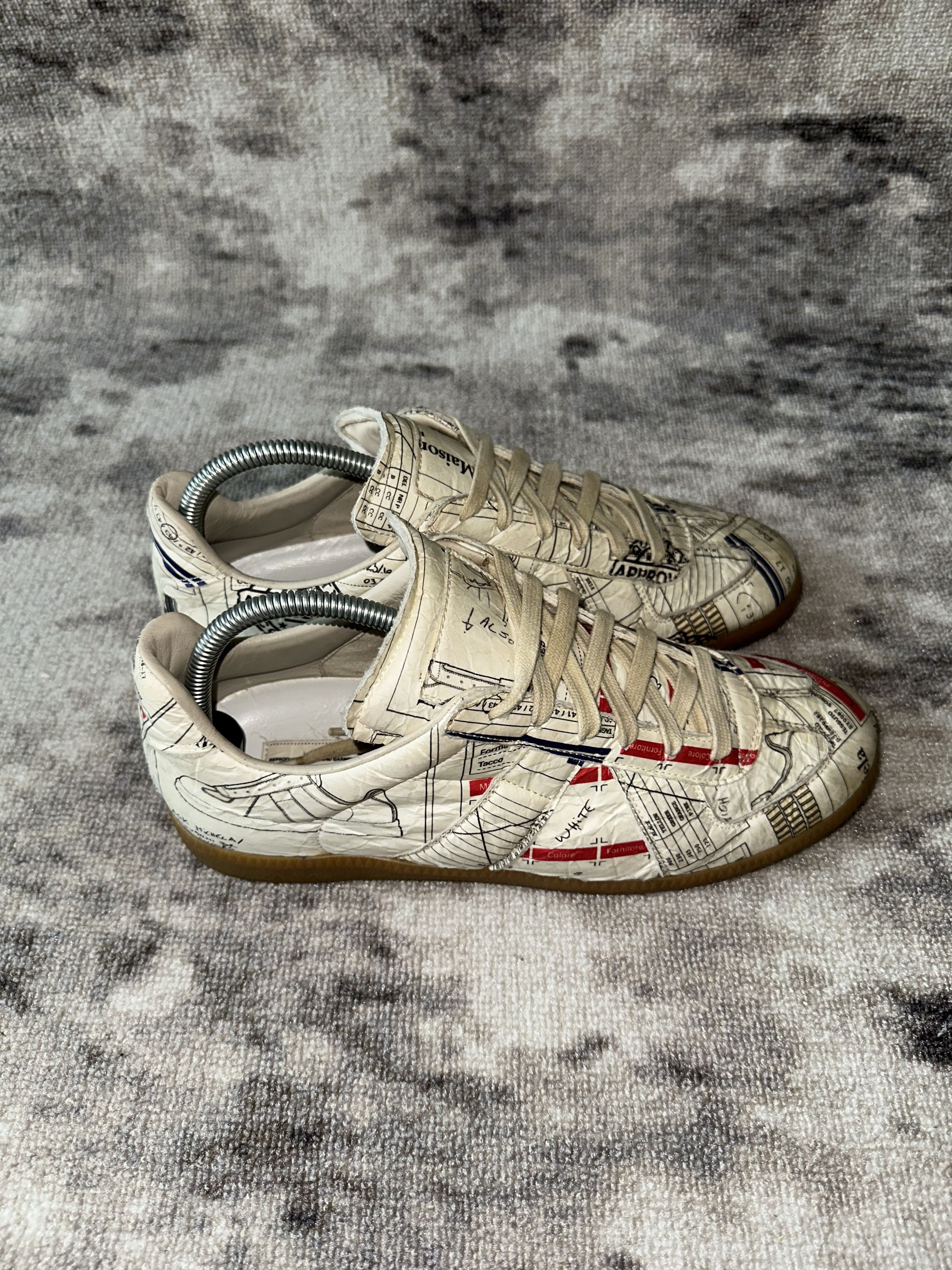 Maison Margiela Maison Margiela Replica GAT “Postal/Stamp Print” Size US 8 / EU 41 - 3 Thumbnail
