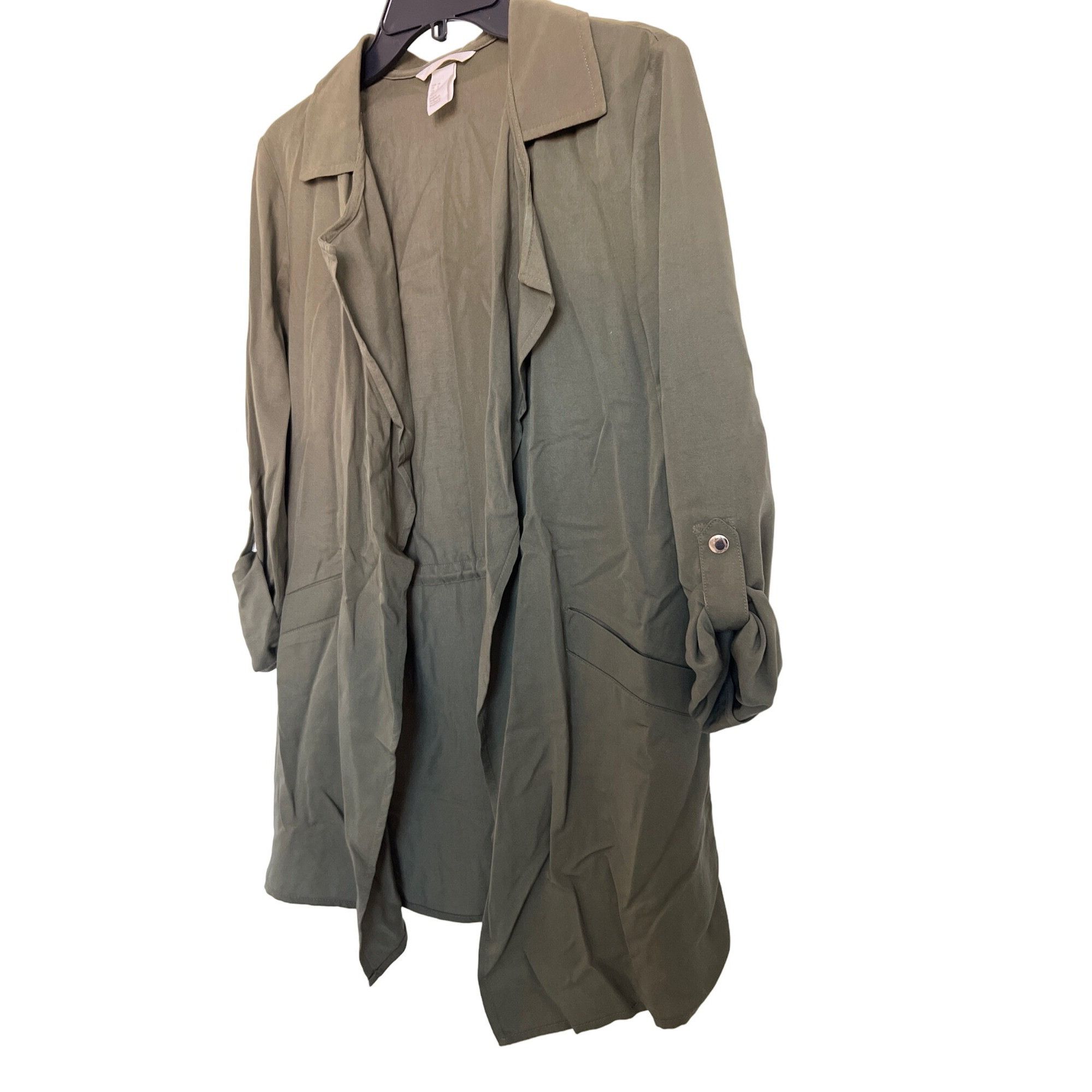 H&M H&M Hunter Green Lyocell Duster Jacket Size S / US 4 / IT 40 - 3 Thumbnail