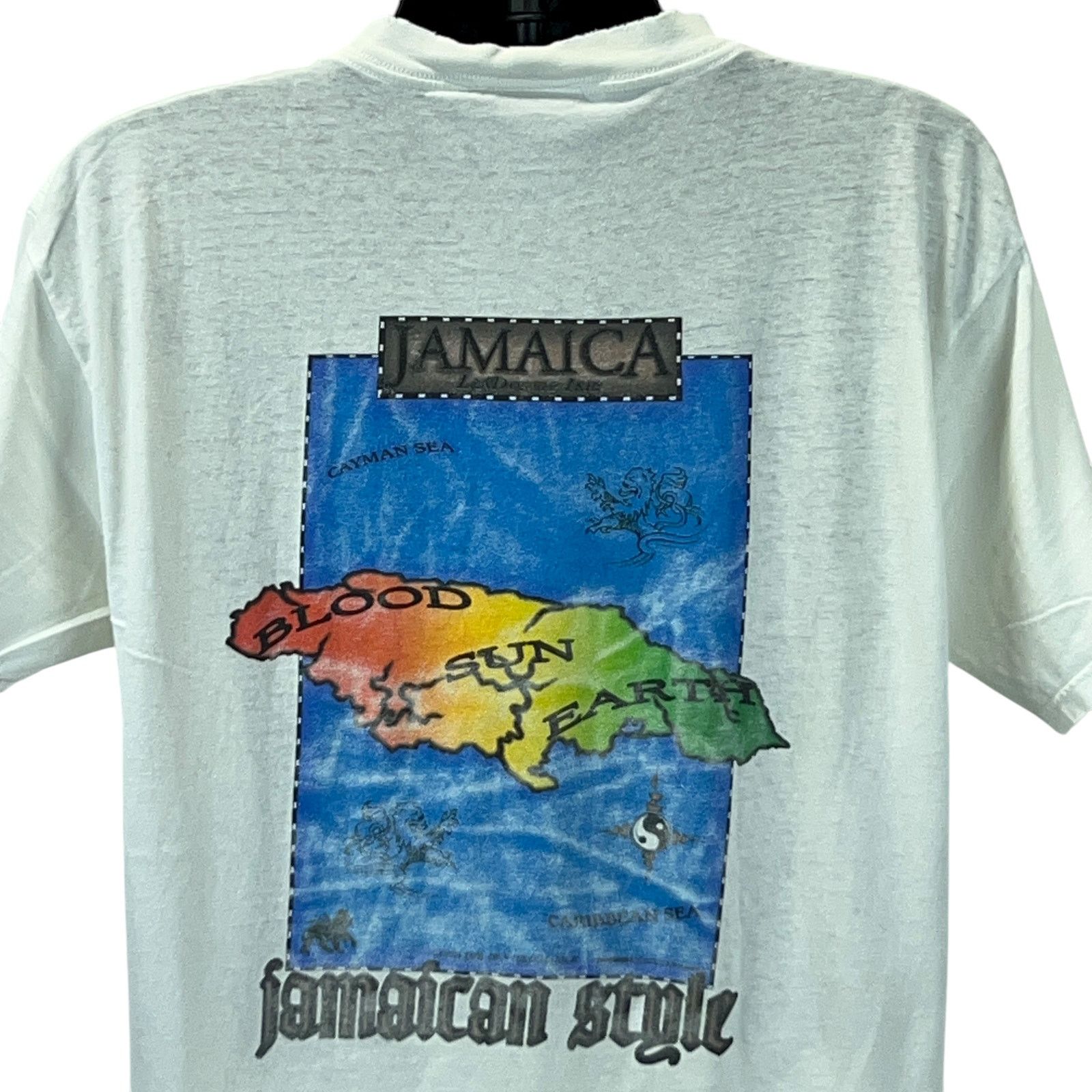 Vintage Vintage 90s Distressed Jamaica T Shirt XL X-Large Size US XL / EU 56 / 4 - 1 Thumbnail