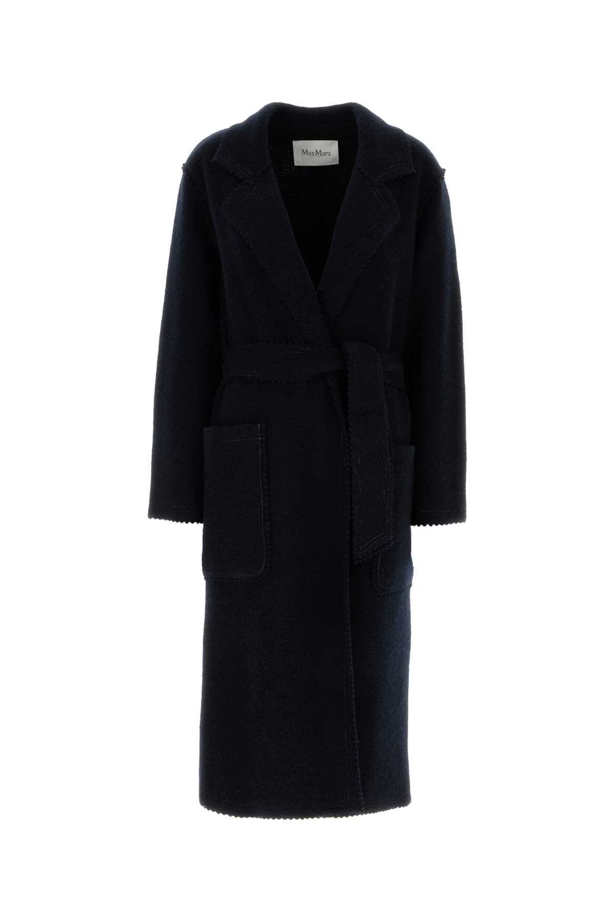 Max Mara Midnight Blue Wool Blend Jene Coat Size M / US 6-8 / IT 42-44 - 1 Thumbnail