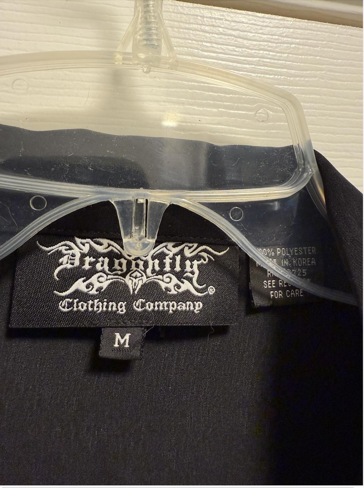 Dragonfly 🔥 Dragonfly Flame Shirt Black Embroidered Size M 🔥 Size US M / EU 48-50 / 2 - 2 Thumbnail