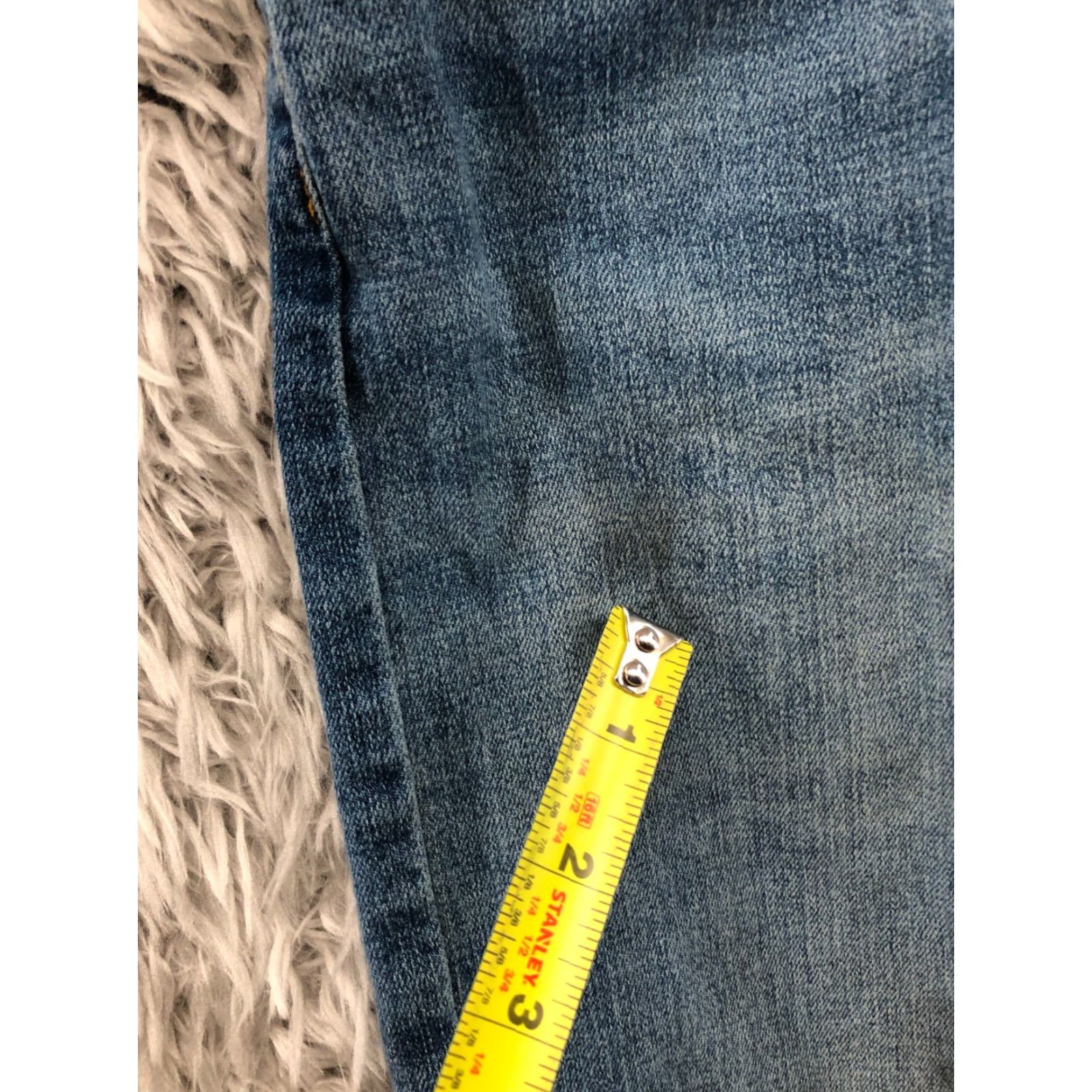 George George Bootcut Jeans Mens Regular 40x32 Dark Blue Denim Gro nge Moderate 5-Pocket Belt Loops Mid Rise Straight Leg CI/USA Size US 40 / EU 56 - 6 Thumbnail