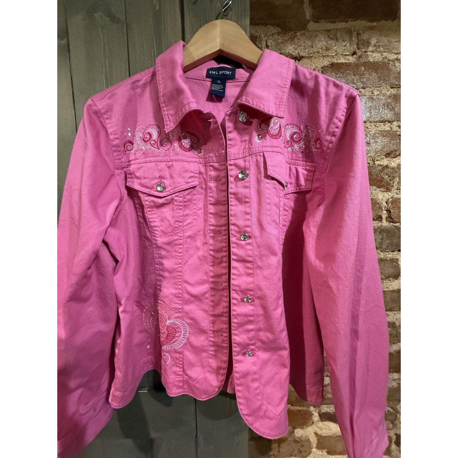 All Sport S M L Sport Pink Western Rodeo Jacket Bling Barbiecore Size L / US 10 / IT 46 - 2 Thumbnail