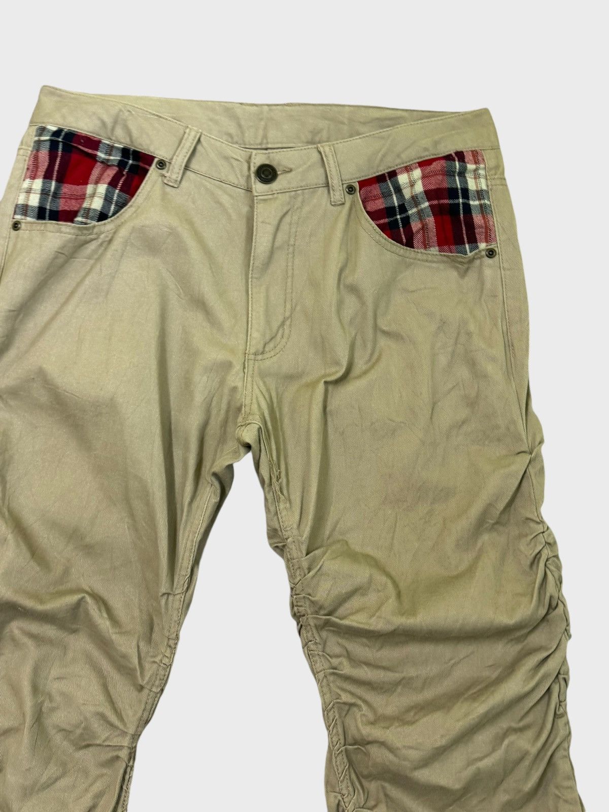 Japanese Brand Stacked Pant Plaid Tartan Distressed pant Size US 32 / EU 48 - 5 Thumbnail