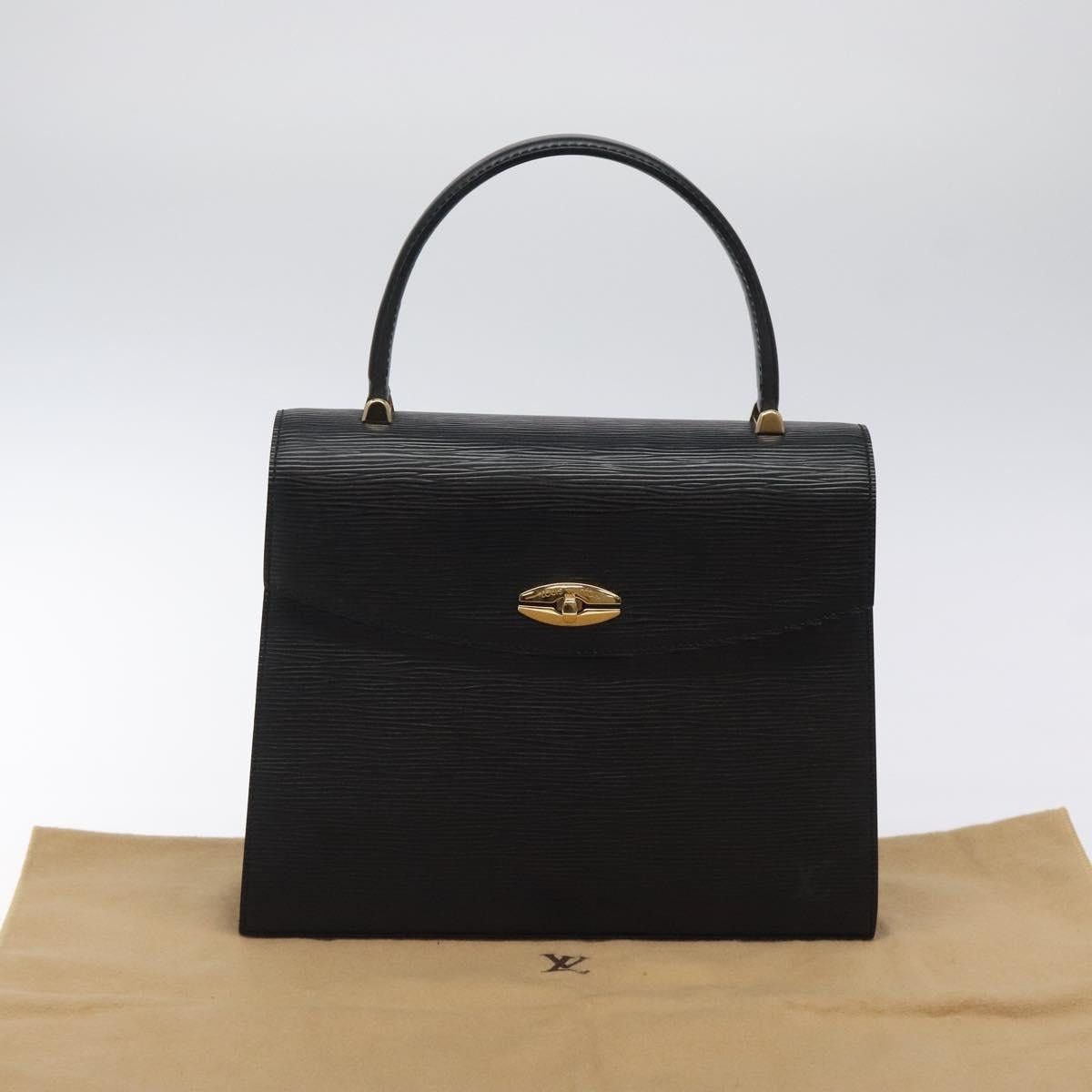 LOUIS VUITTON Epi Malesherbes Hand Bag Black M52372