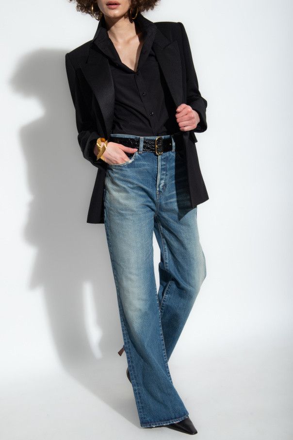 Saint Laurent Paris o1bcso1str0325 Col Paris Classique Popeline in Black Size XS / US 0-2 / IT 36-38 - 2 Thumbnail