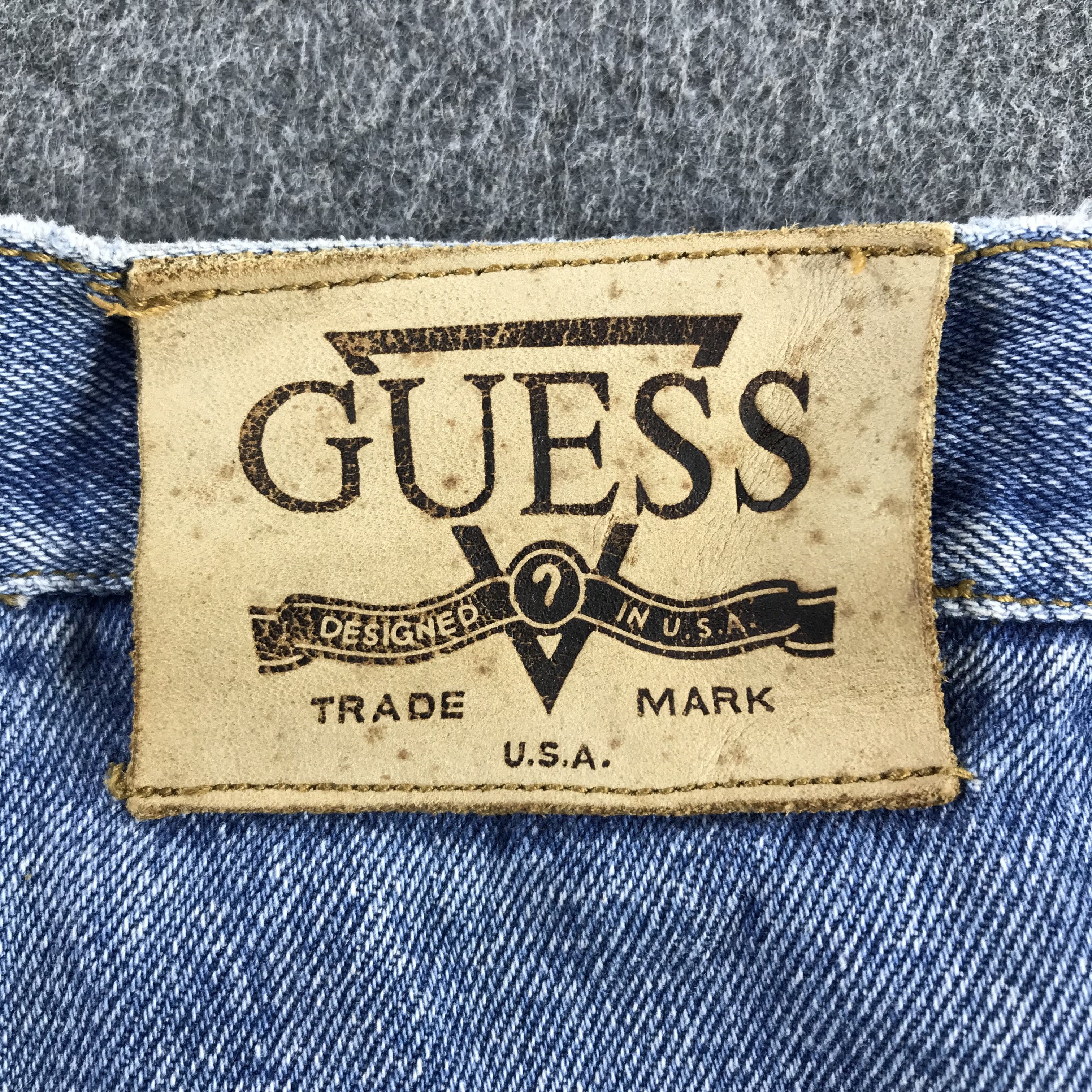 Guess Vintage 90's Guess Jeans Faded Baggy Denim KJ3398 Size US 33 - 5 Thumbnail