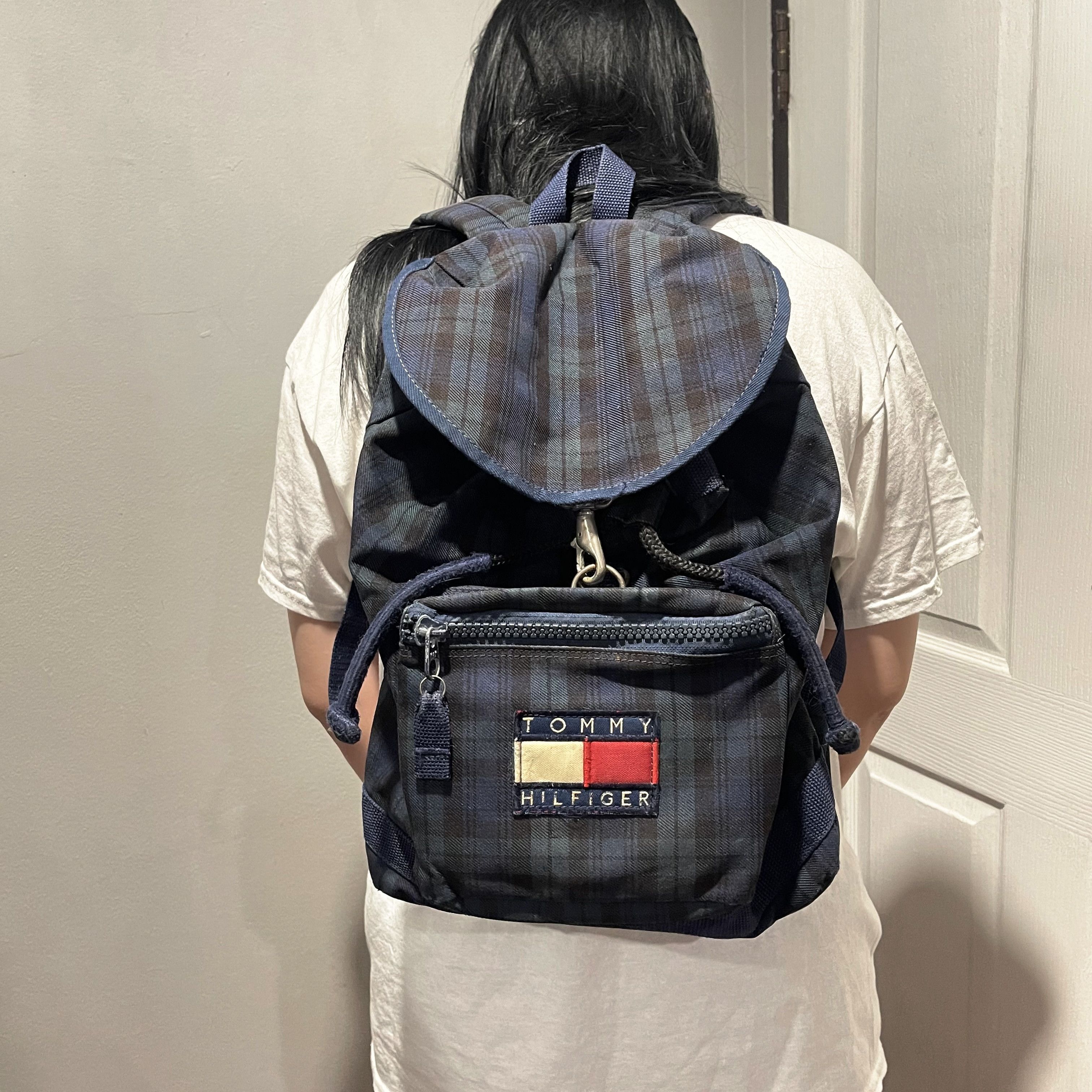 Tommy Hilfiger Vintage 90s Tommy Hilfiger Plaid Backpack Size ONE SIZE - 1 Thumbnail