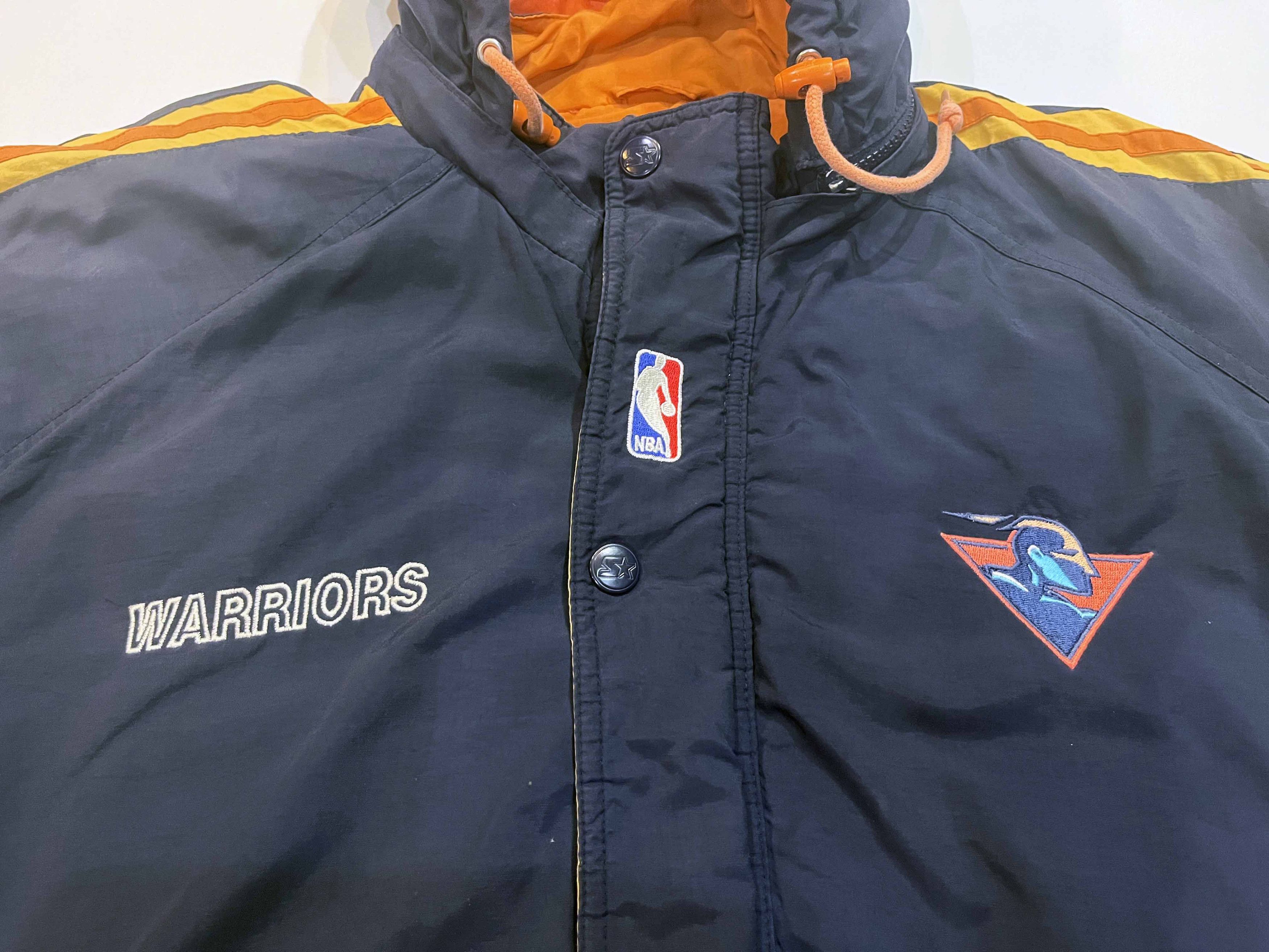 NBA × Starter × Vintage Vintage Starter NBA Golden State Warriors Full Zip Jacket Size US XXL / EU 58 / 5 - 2 Thumbnail